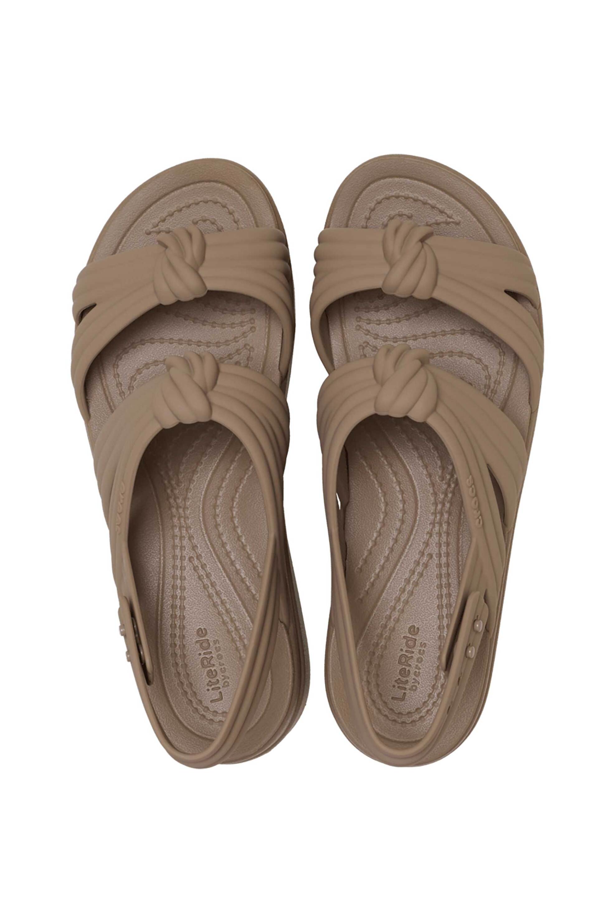 Crocs Γυναικεία Σανδάλια Brooklyn Low Wedge - E79718 Καφέ