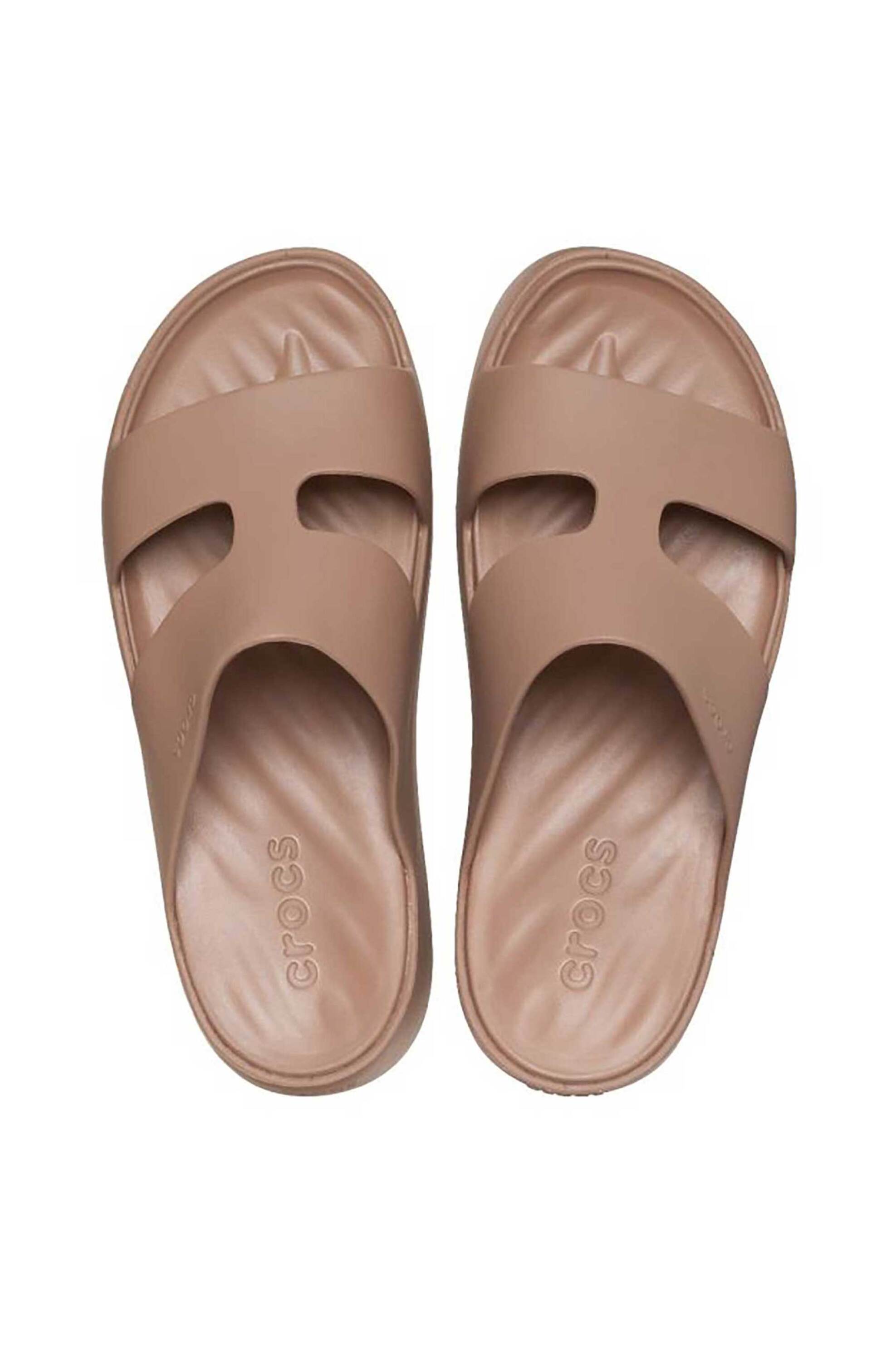 Crocs Γυναικεία Σανδάλια Getaway Platform H-Strap - E79755 Καφέ