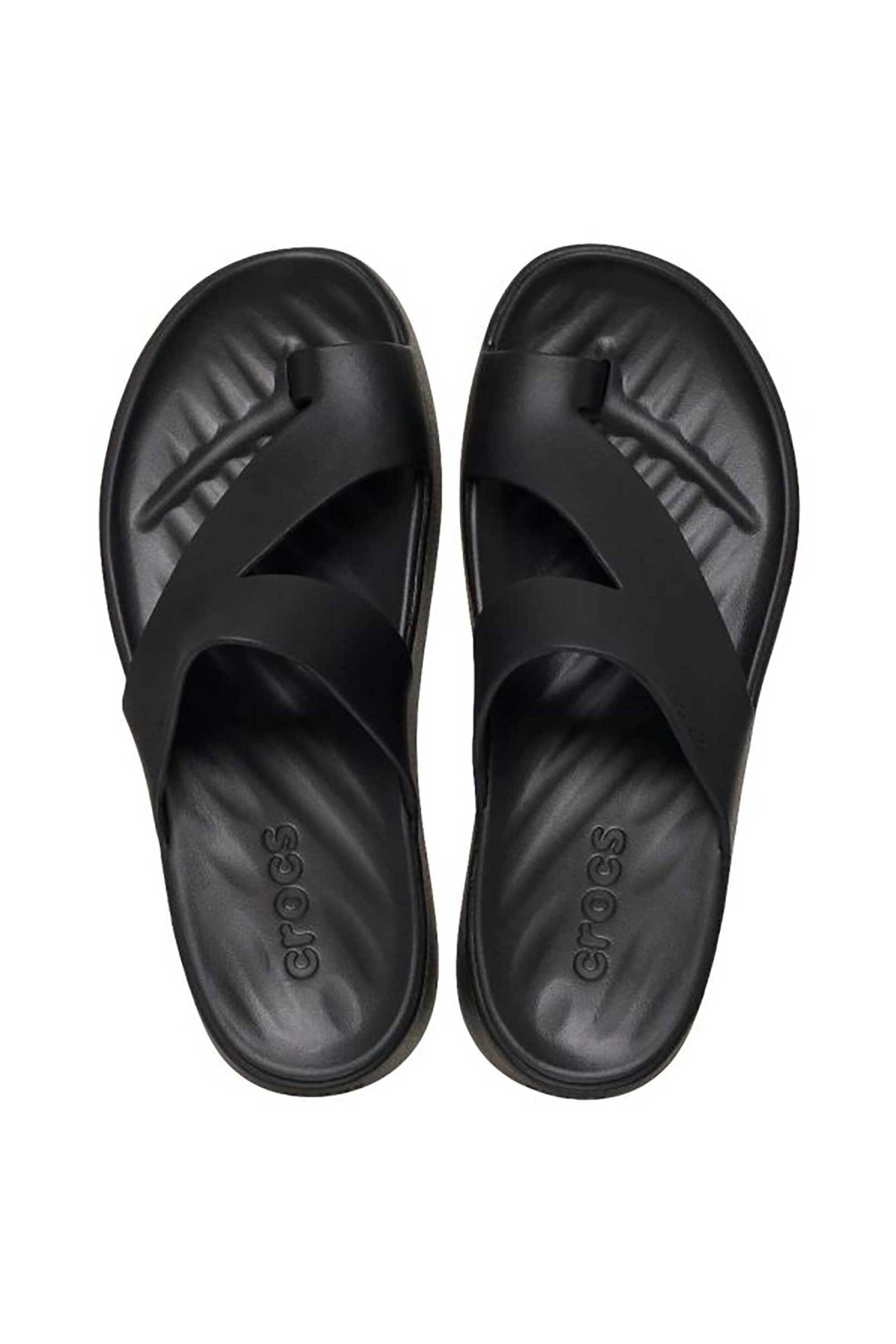 Crocs Γυναικεία Σανδάλια Getaway Platform Toe Loop - E79794 Μαύρο