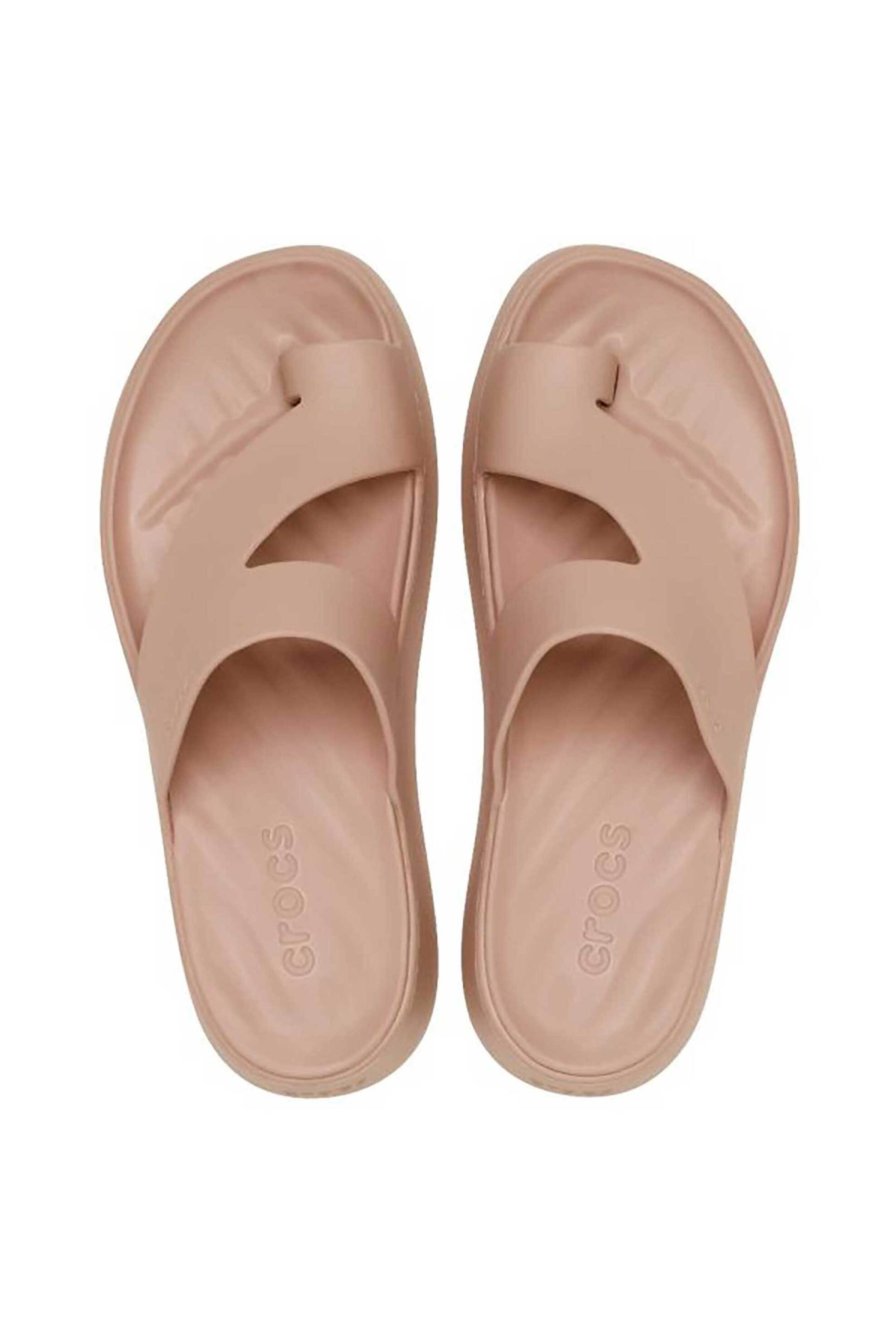 Crocs Γυναικεία Σανδάλια Getaway Platform Toe Loop - E79794 Σομόν