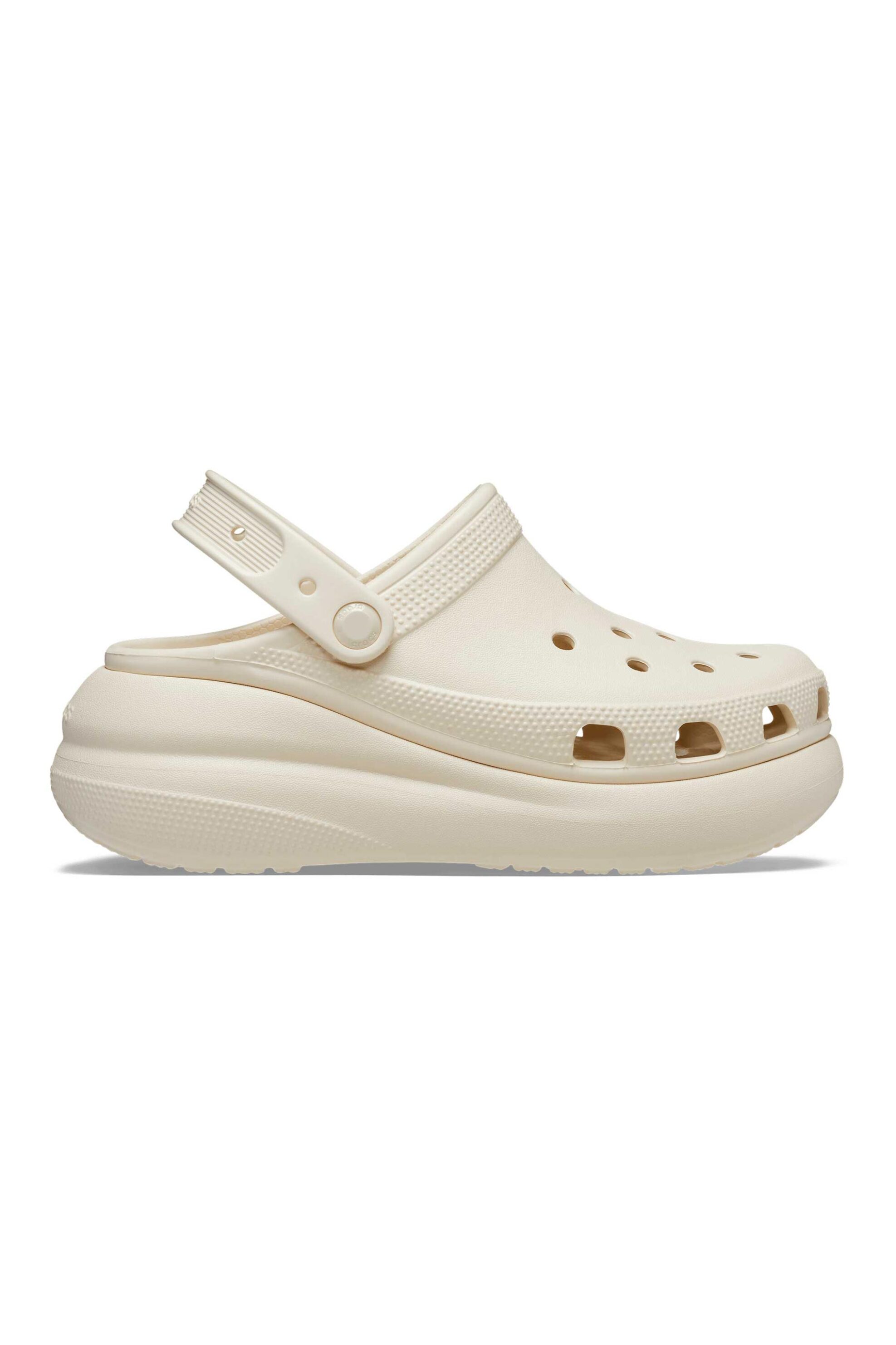 Crocs unisex clogs μονόχρωμα με διάτρητο σχέδιο "Crush" - E61061 Κρέμ φωτογραφία