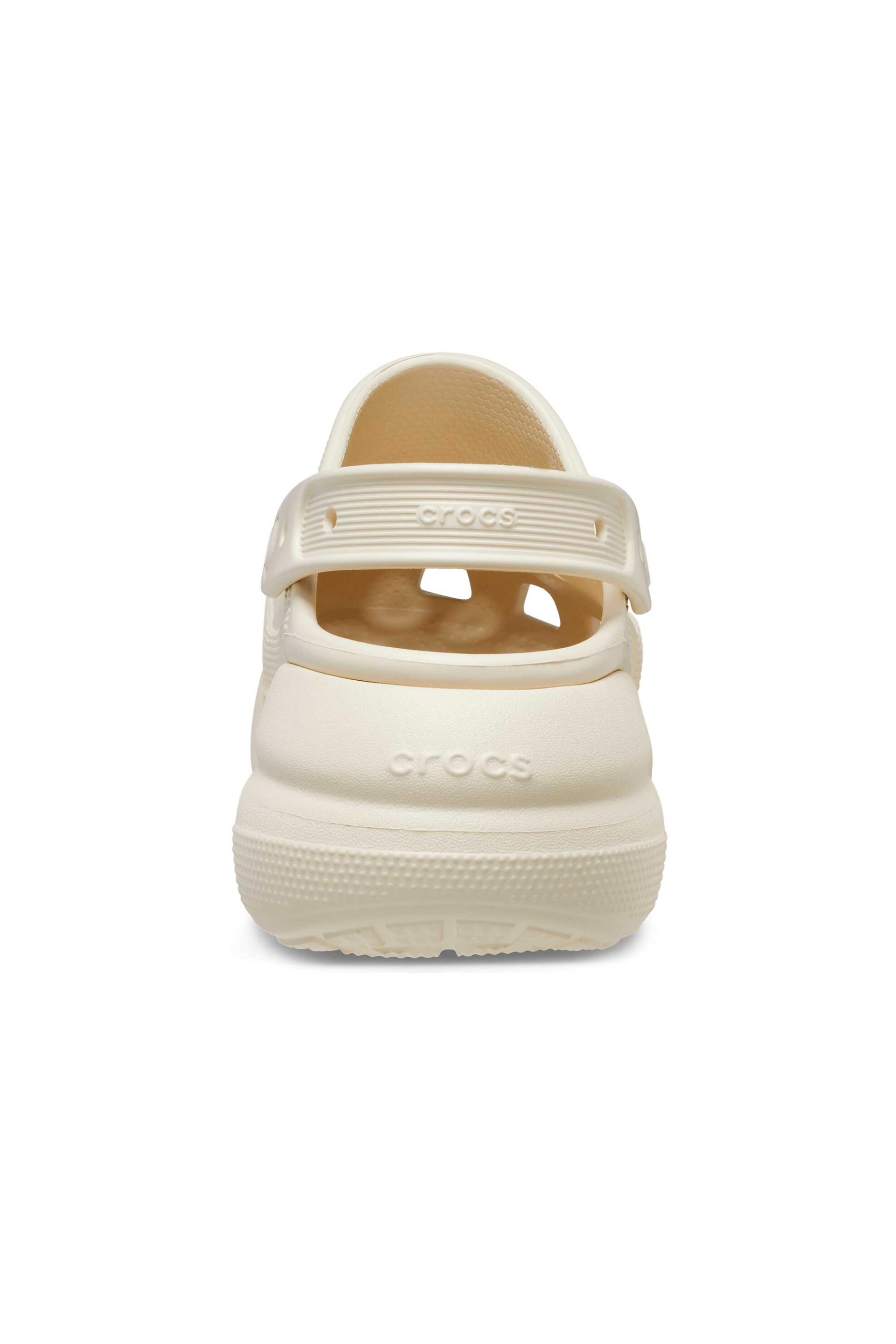 Crocs unisex clogs μονόχρωμα με διάτρητο σχέδιο "Crush" - E61061 Κρέμ φωτογραφία