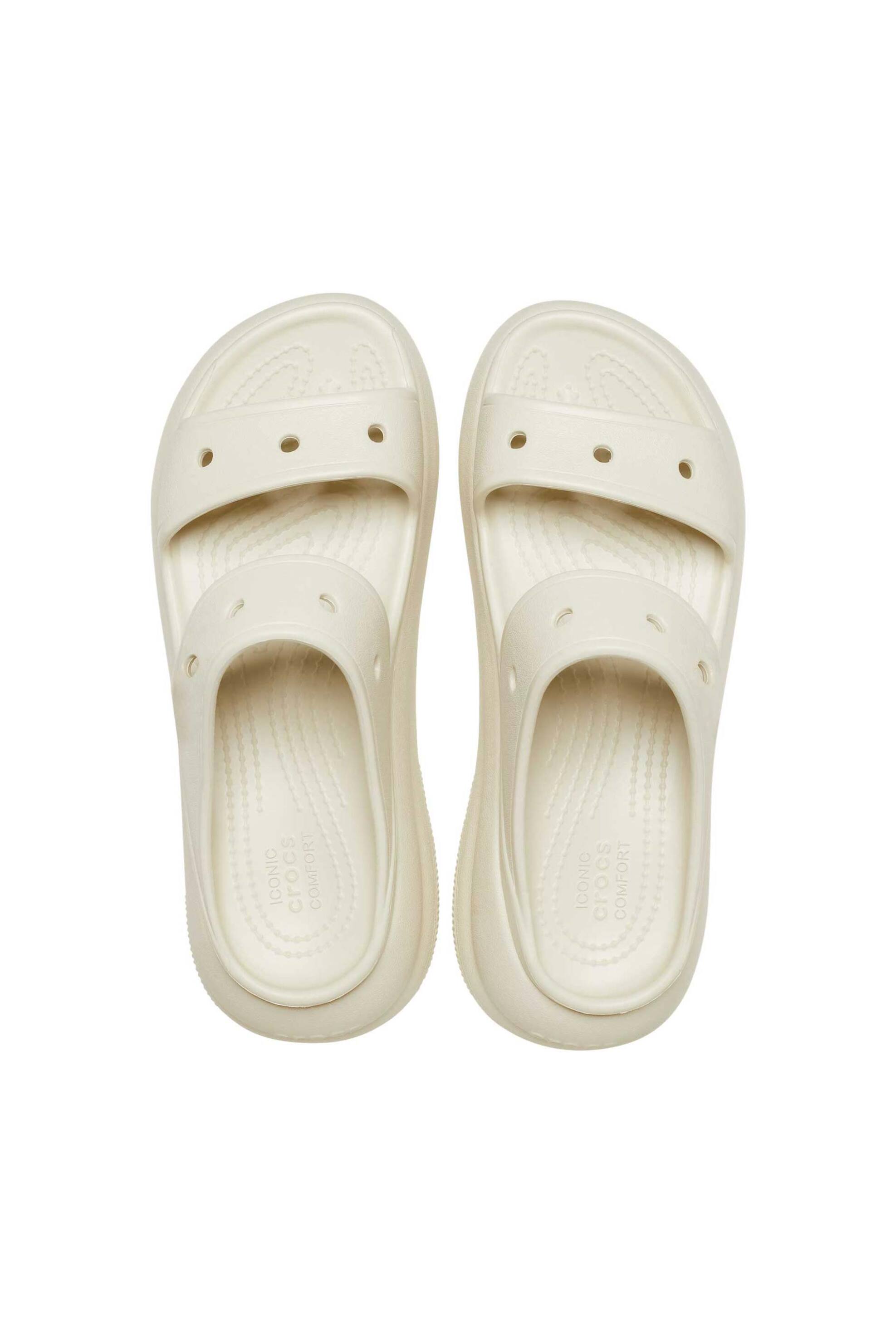 Ανδρική Μόδα > Ανδρικά Παπούτσια > Ανδρικές Παντόφλες & Σαγιονάρες Crocs unisex σαγιονάρες με χοντρή σόλα "Crush Sandal" - E61065 Κρέμ