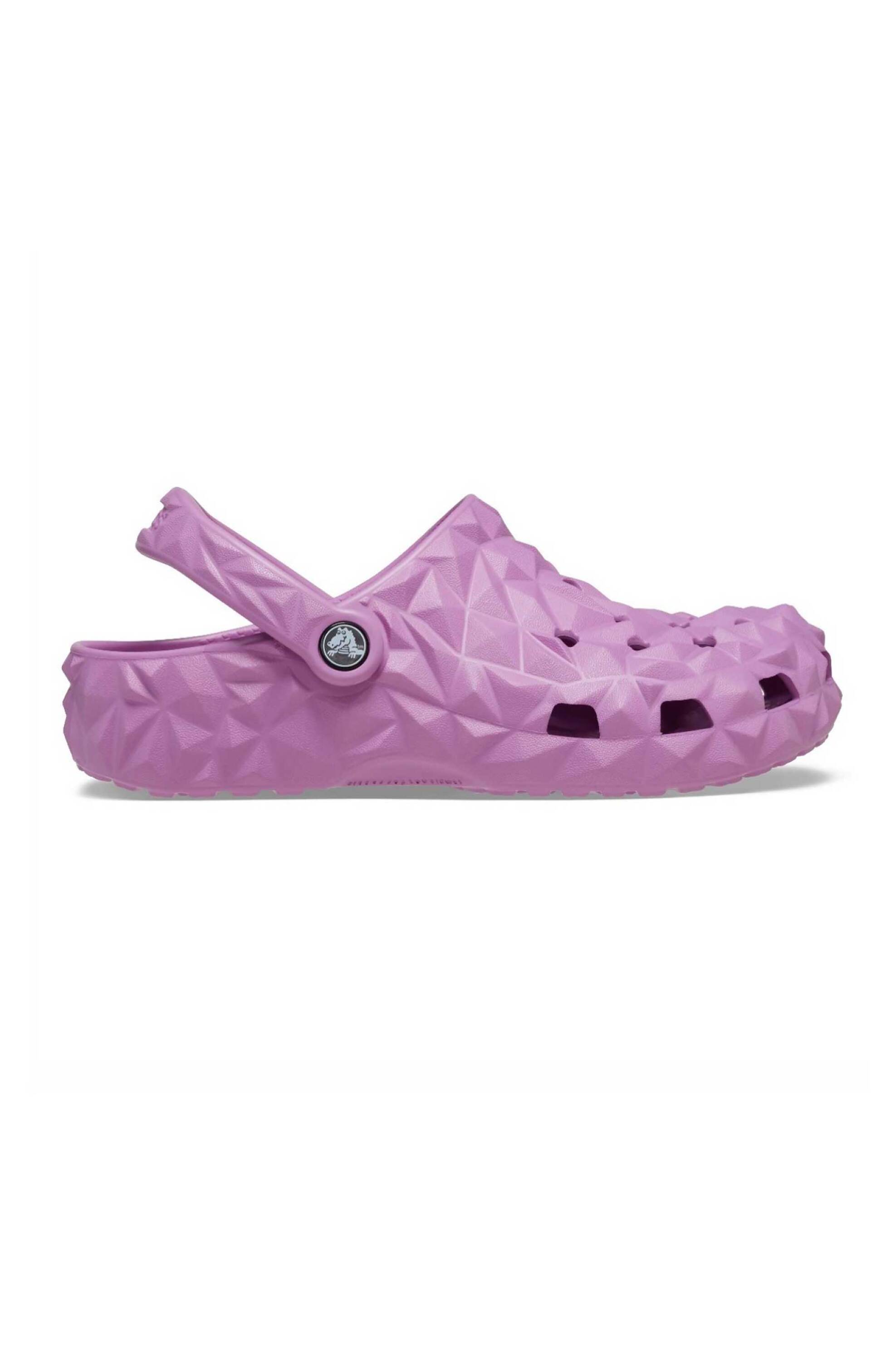 Crocs unisex clogs μονόχρωμα με διάτρητο σχέδιο "Classic Geometric" - E61167 Φούξια φωτογραφία