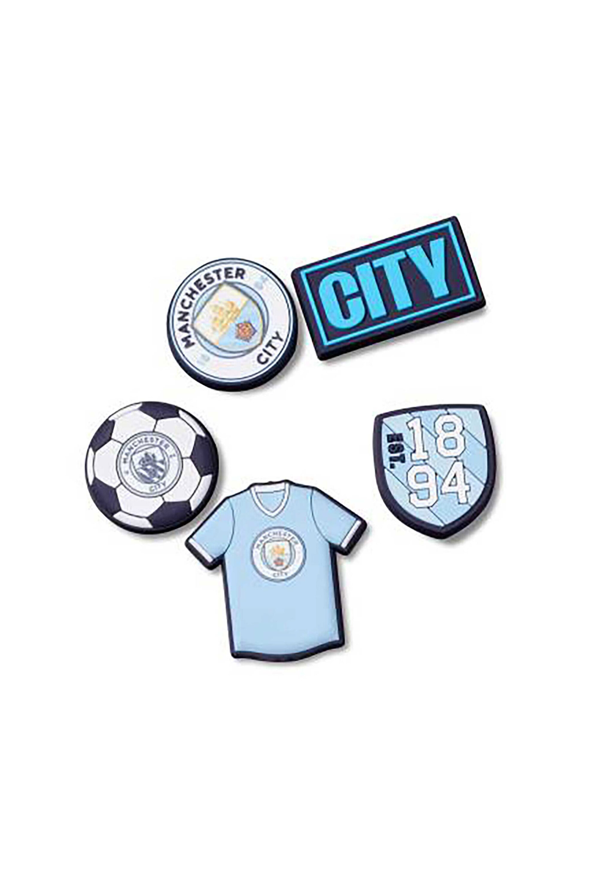 CROCS Crocs διακοσμητικά charms Jibbitz™για clogs "Manchester City 5 Pack" - E58476 Μπλε