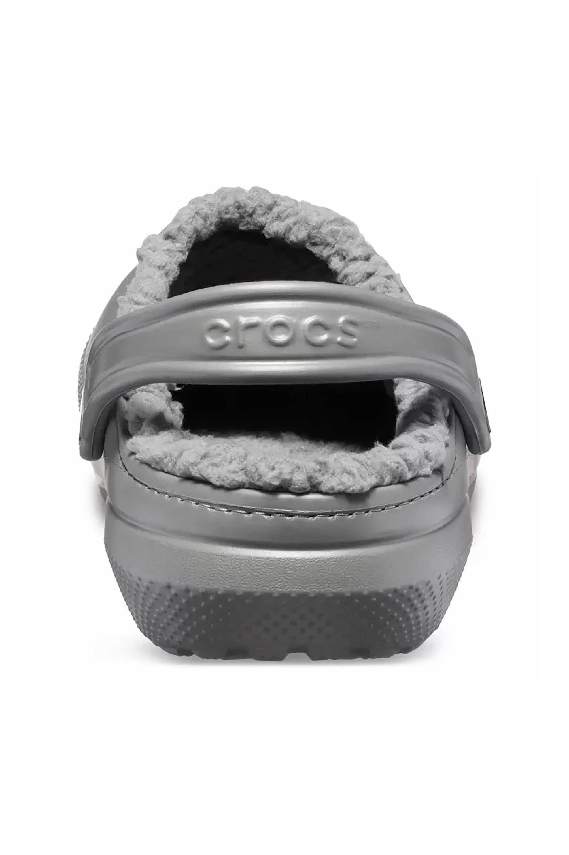 Crocs unisex clogs με επένδυση από faux γούνα "Classic Lined" - E66008 Ανθρακί φωτογραφία