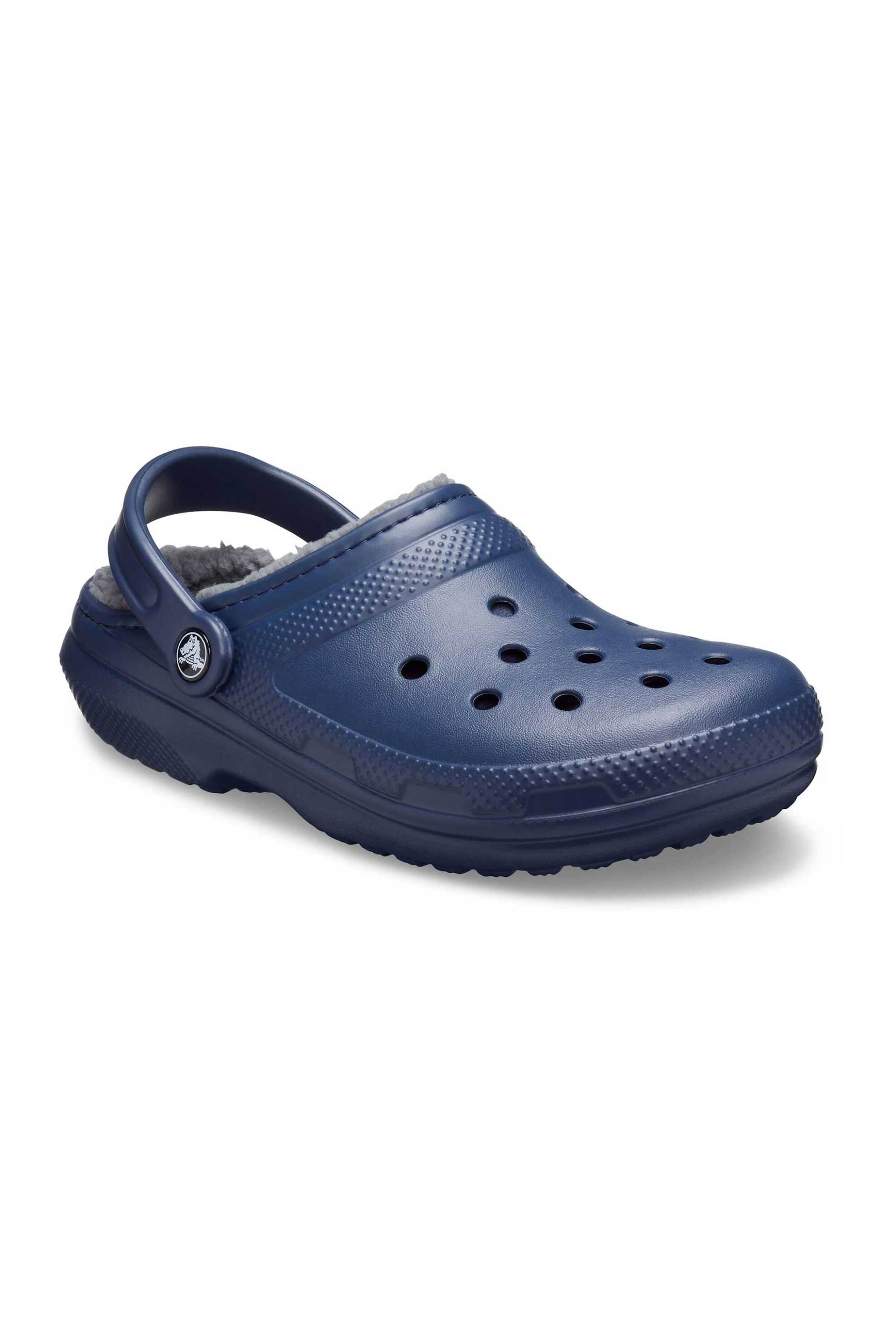 Crocs unisex clogs με επένδυση από faux γούνα "Classic Lined" - E66008 Μπλε Σκούρο φωτογραφία