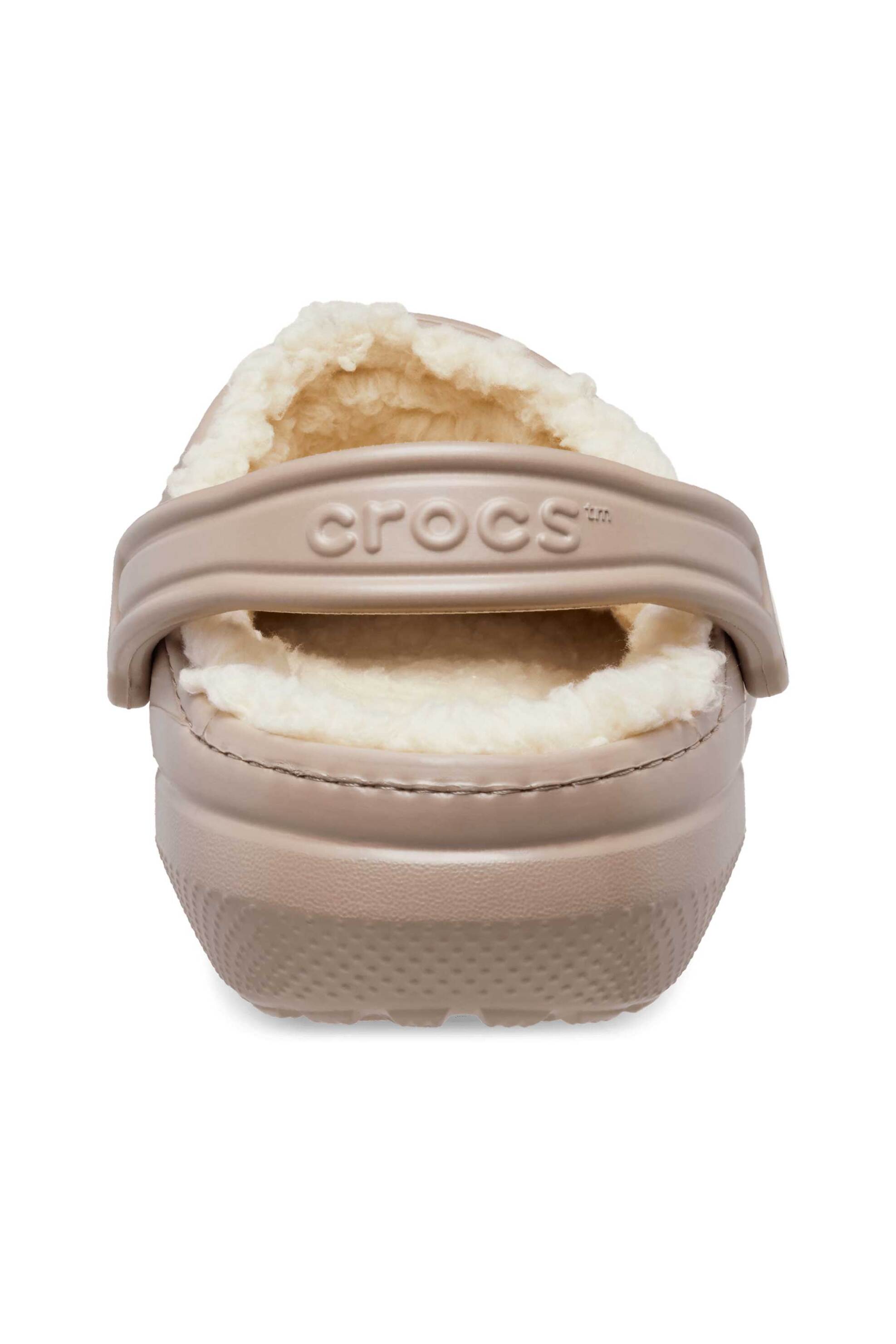 Crocs unisex clogs με επένδυση από faux γούνα "Classic Lined" - E66008 Μπεζ φωτογραφία