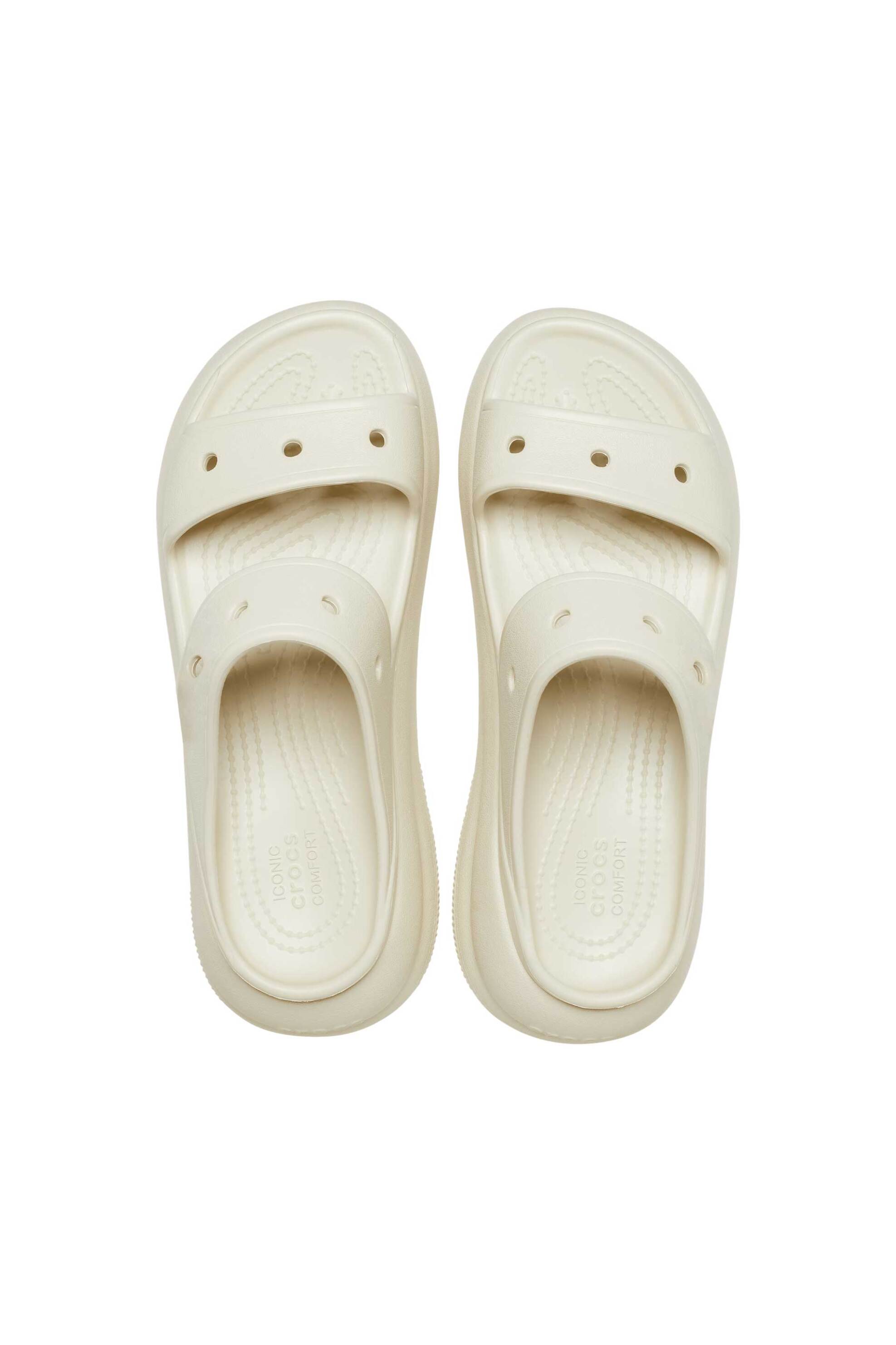 CROCS Crocs γυναικεία σανδάλια μονόχρωμα "Crush Sandal" - E69004 Κρέμ
