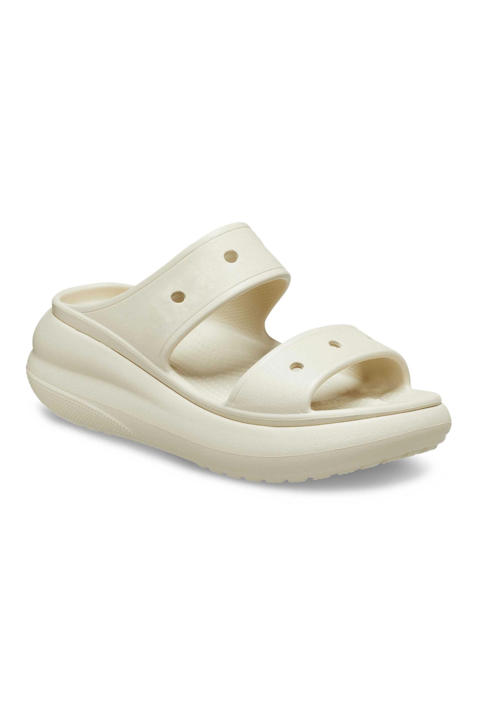 Crocs γυναικεία σανδάλια μονόχρωμα "Crush Sandal" - E69004 Κρέμ φωτογραφία