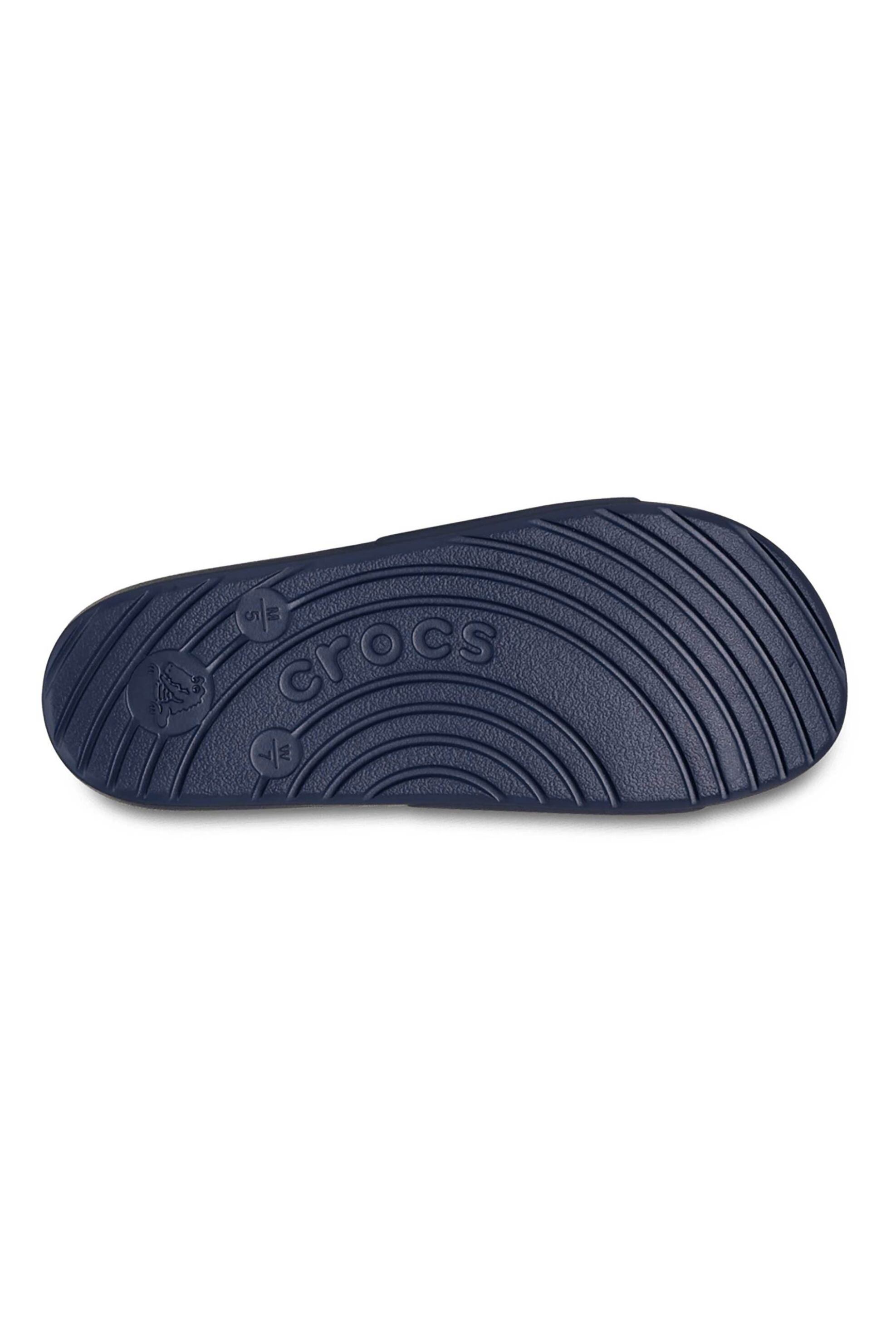 Crocs Unisex Σαγιονάρες Μονόχρωμες με Ανάγλυφο Λογότυπο - E69107 Μπλε Σκούρο