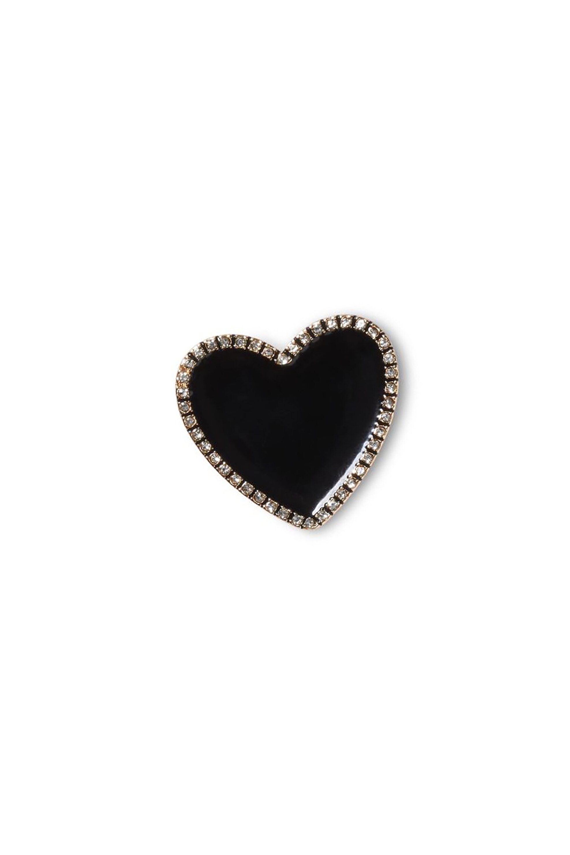 Crocs διακοσμητικά charms Jibbitz™ για clogs "Black Heart" - E79133 Μαύρο