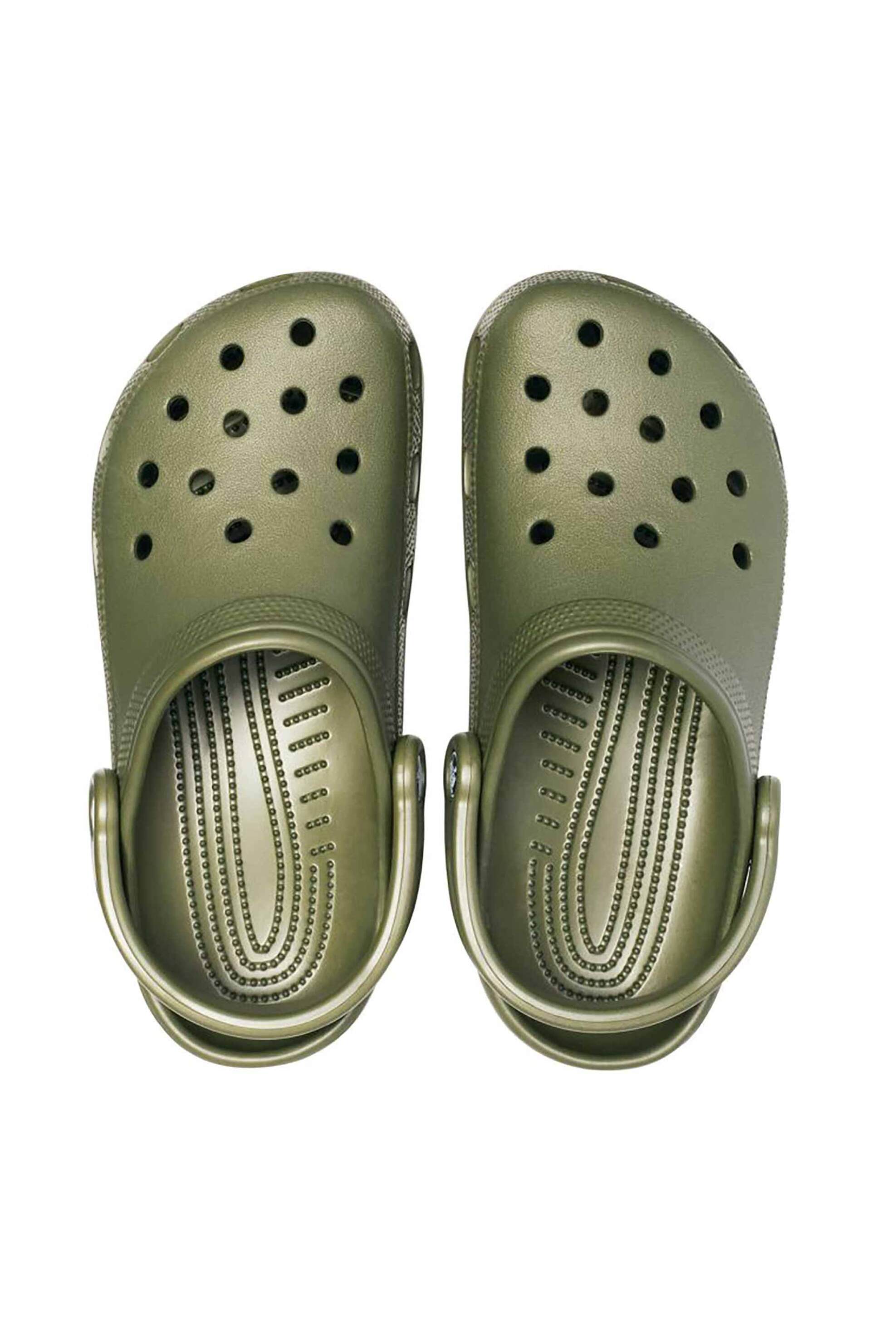 CROCS Crocs unisex clogs μονόχρωμα με διάτρητο σχέδιο "Crush" - E79700 Χακί