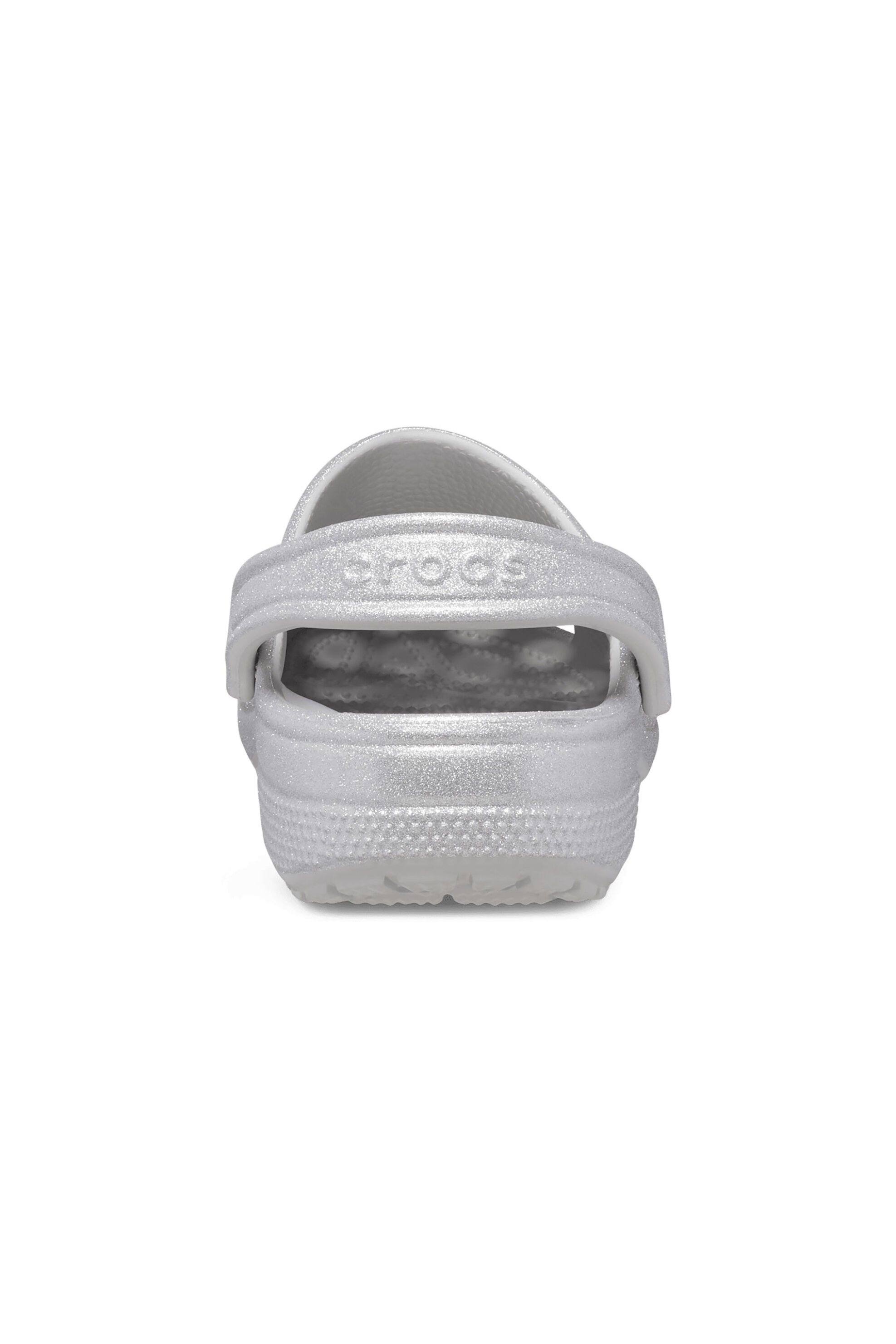 Crocs unisex clogs μονόχρωμα με διάτρητο σχέδιο "Classic Glitter Clog" - E79713 Ασημί φωτογραφία