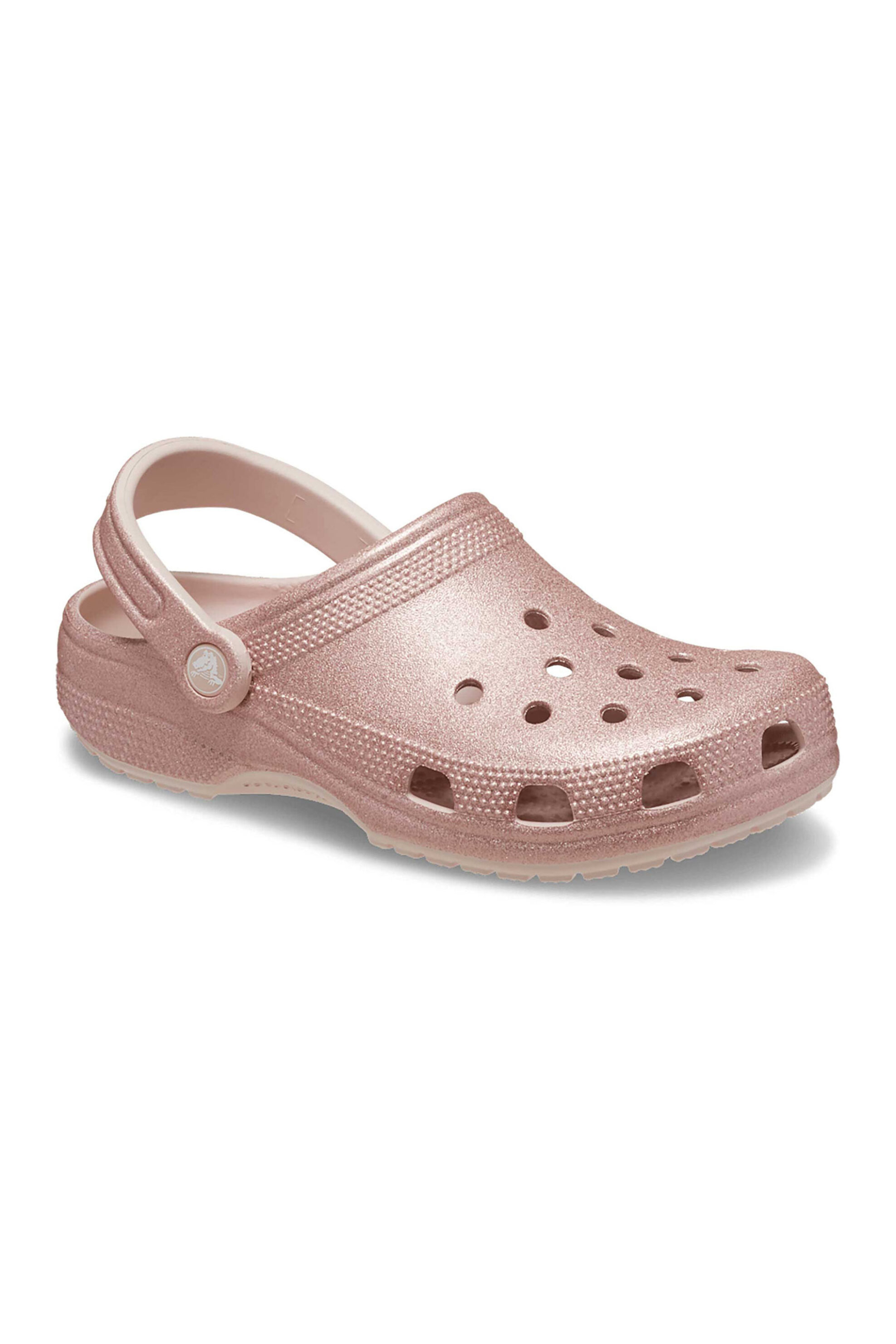 Crocs unisex clogs μονόχρωμα με διάτρητο σχέδιο "Classic Glitter Clog" - E79713 Ροζ φωτογραφία