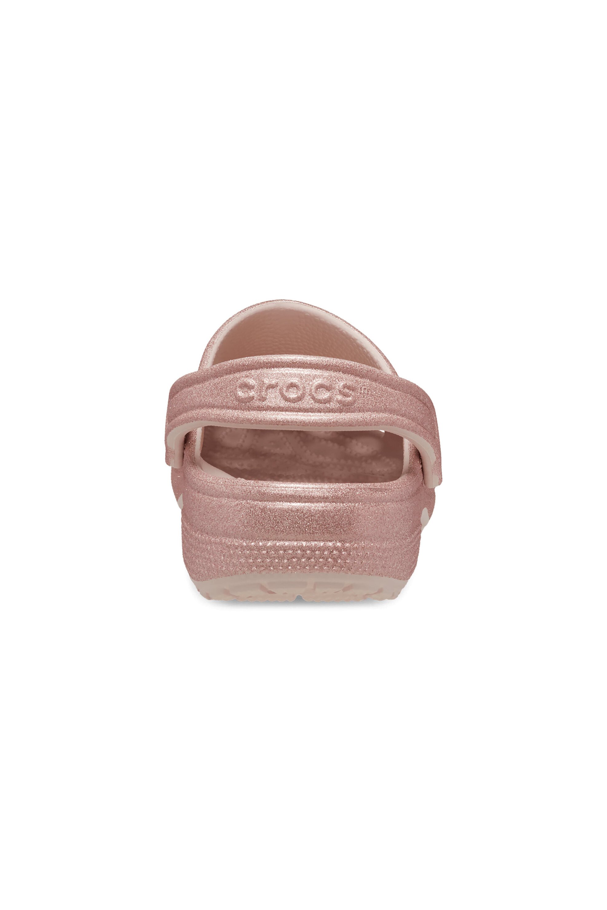 Crocs unisex clogs μονόχρωμα με διάτρητο σχέδιο "Classic Glitter Clog" - E79713 Ροζ φωτογραφία