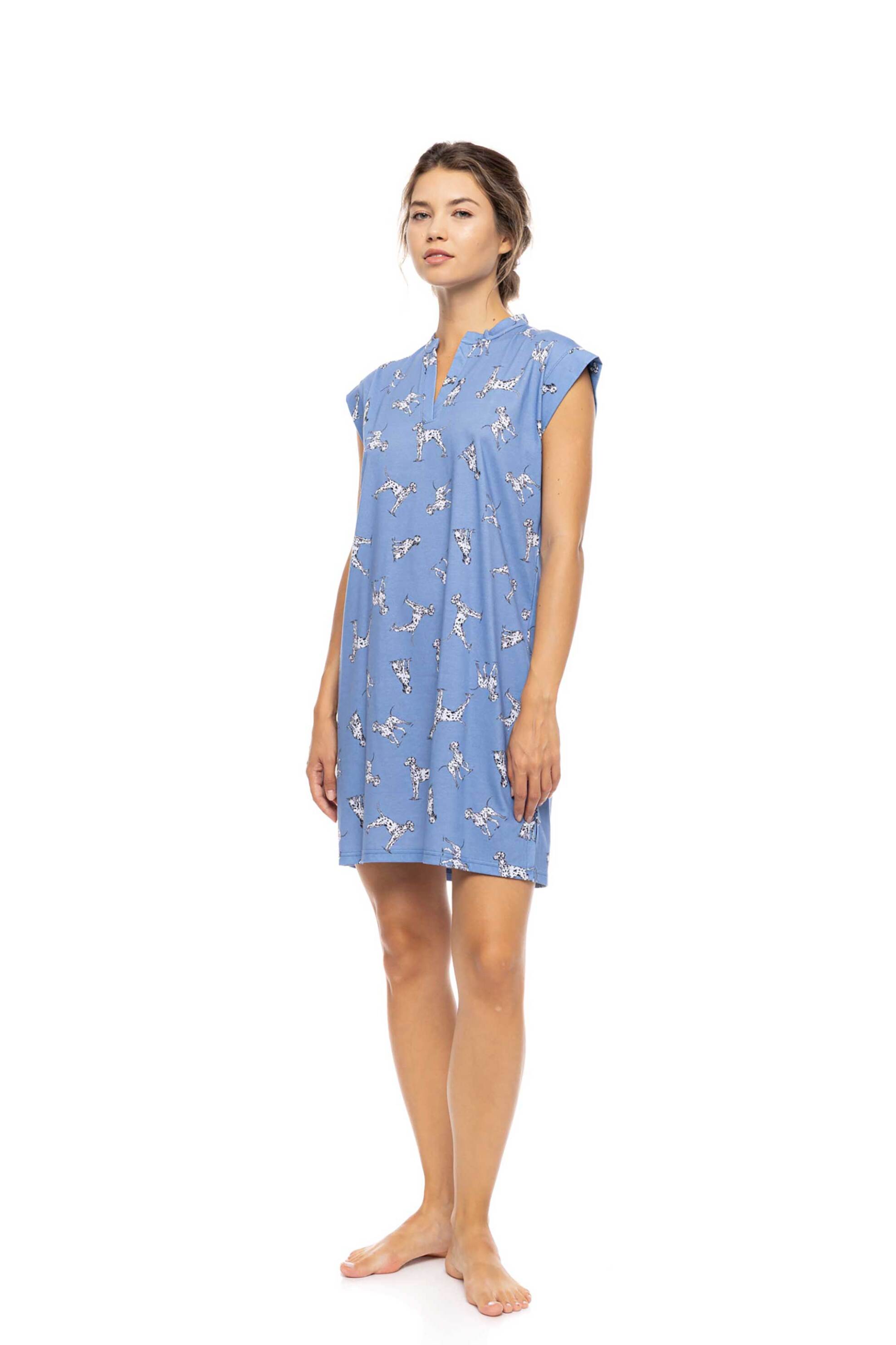 PINK LABEL Pink Label γυναικείο νυχτικό "Dalmatian Denim" - S1565 Μπλε - 2