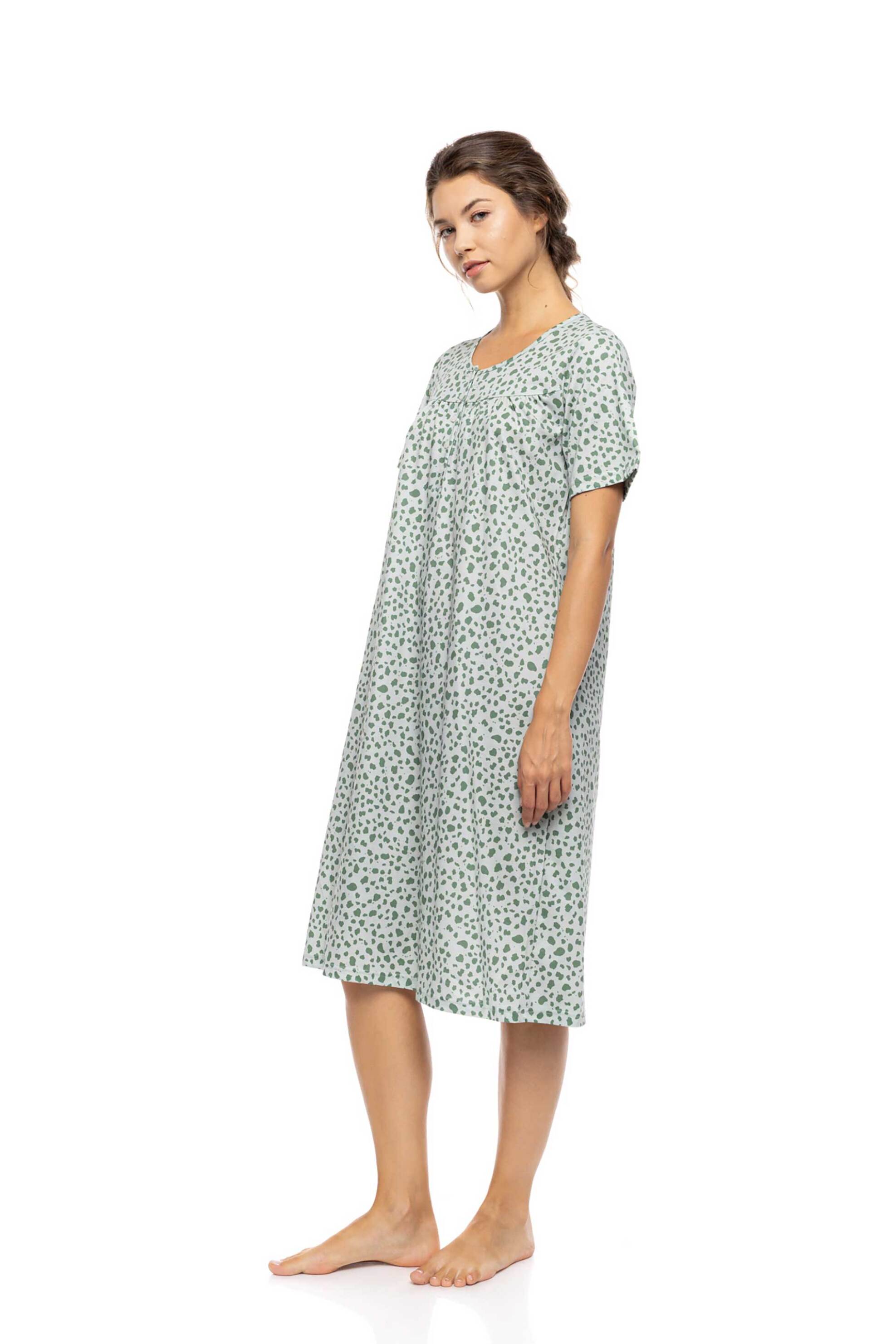 PINK LABEL Pink Label γυναικείο νυχτικό "Jade Leo" - S1574 Πράσινο - 2