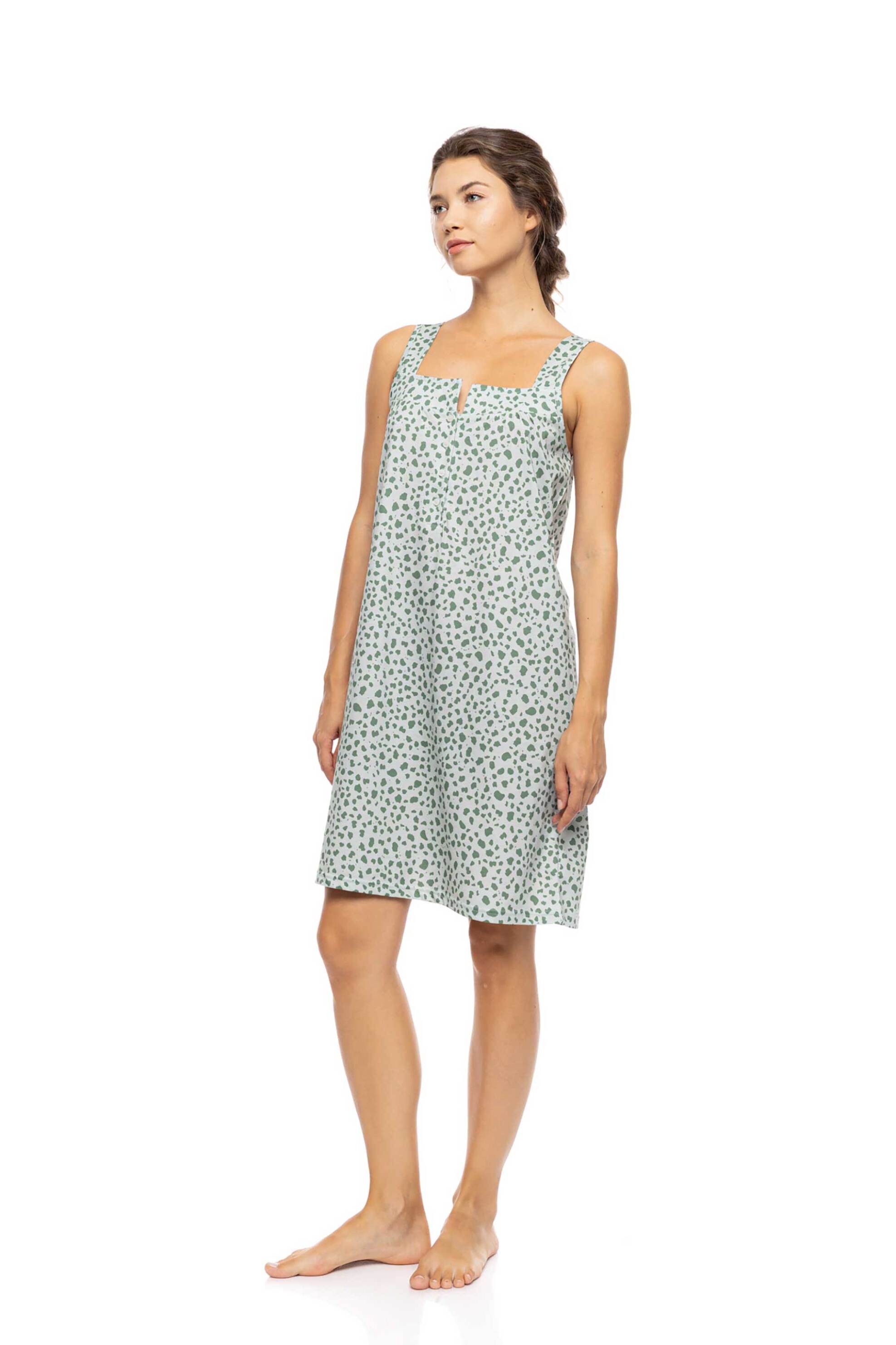 PINK LABEL Pink Label γυναικείο νυχτικό "Jade Leo" - S1576 Πράσινο - 3