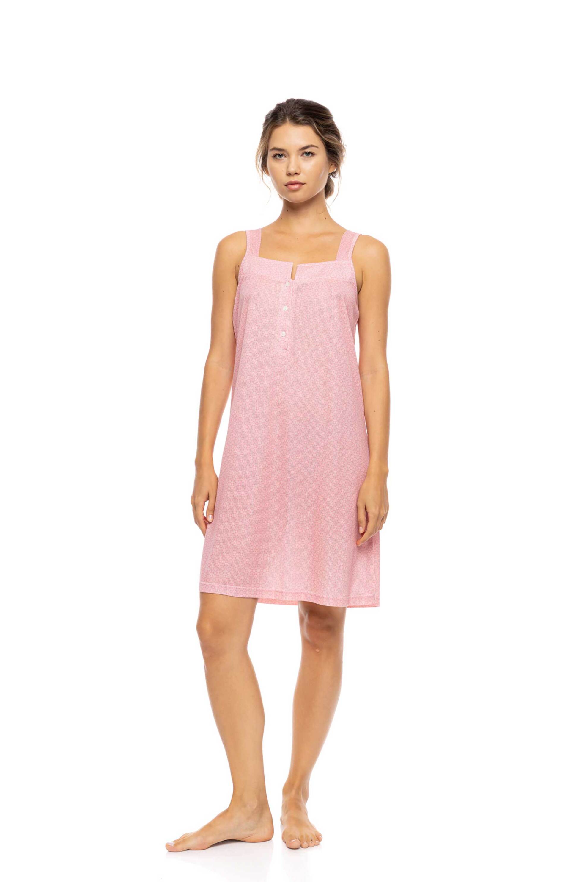 PINK LABEL Pink Label γυναικείο νυχτικό "Summer Geo" - S1586 Ροζ