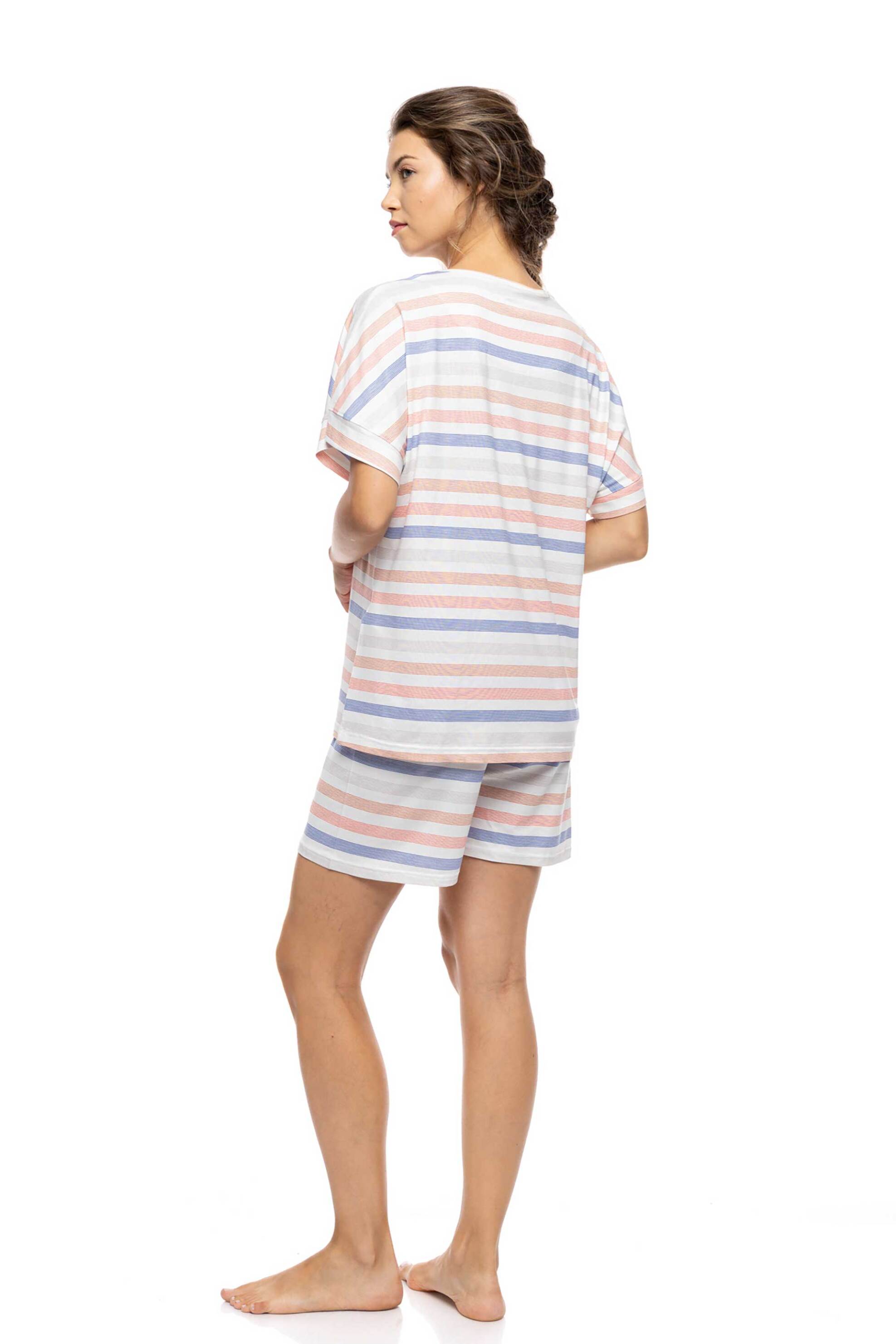 Pink Label σετ γυναικείες πιτζάμες "Sunset Stripe" - S1604 Μπλε φωτογραφία
