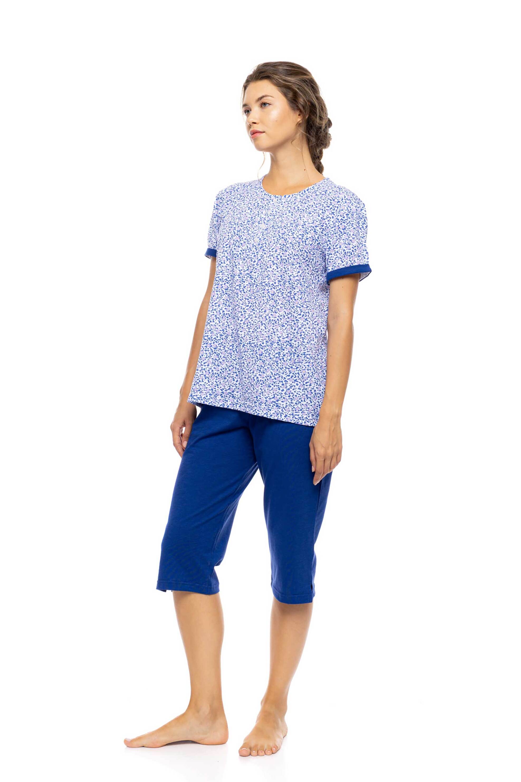 PINK LABEL Pink Label σετ γυναικείες πιτζάμες "Summer Dais" - S1619 Μπλε - 2