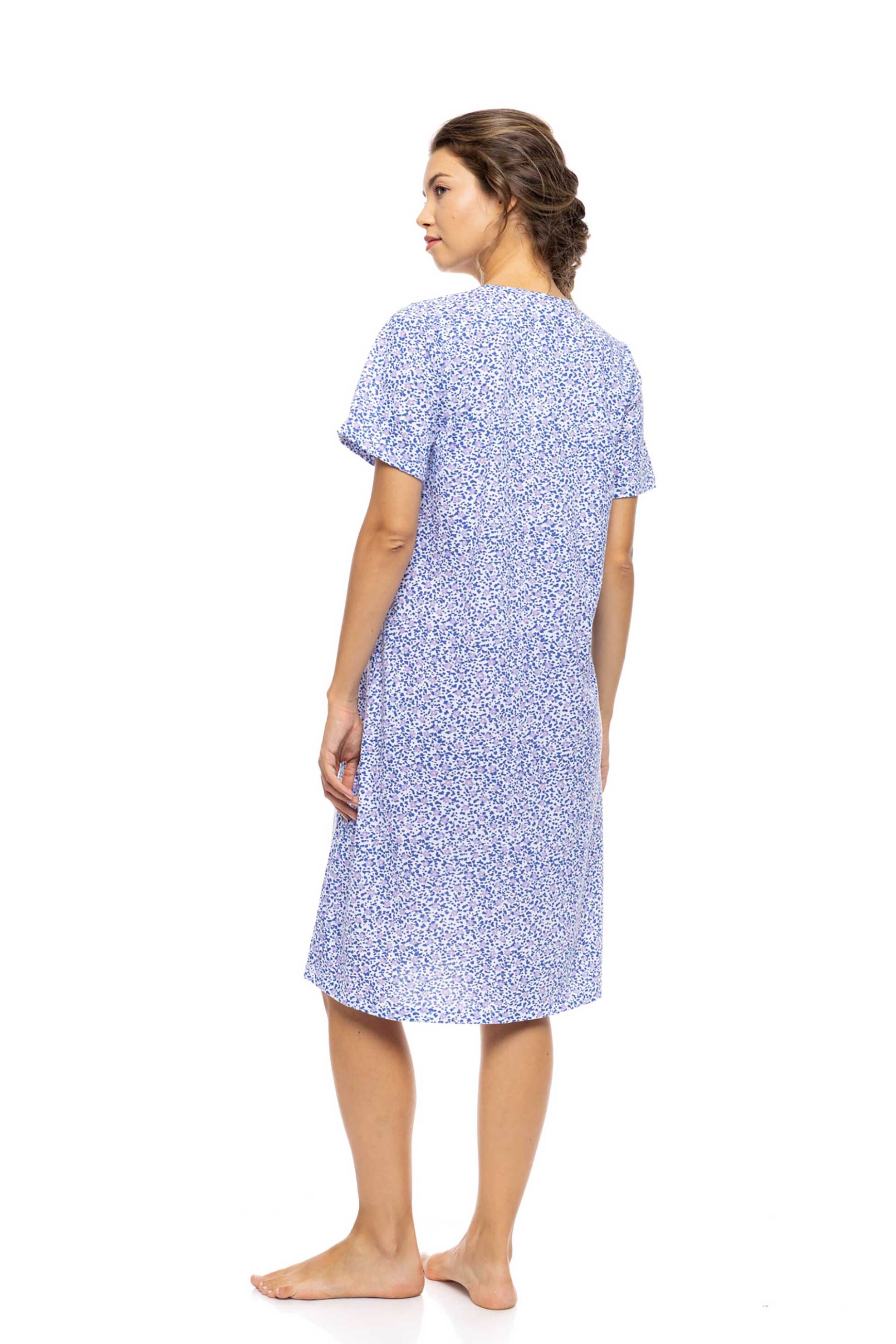 Pink Label γυναικείο νυχτικό "Summer Daisy" - S1622 Μπλε φωτογραφία