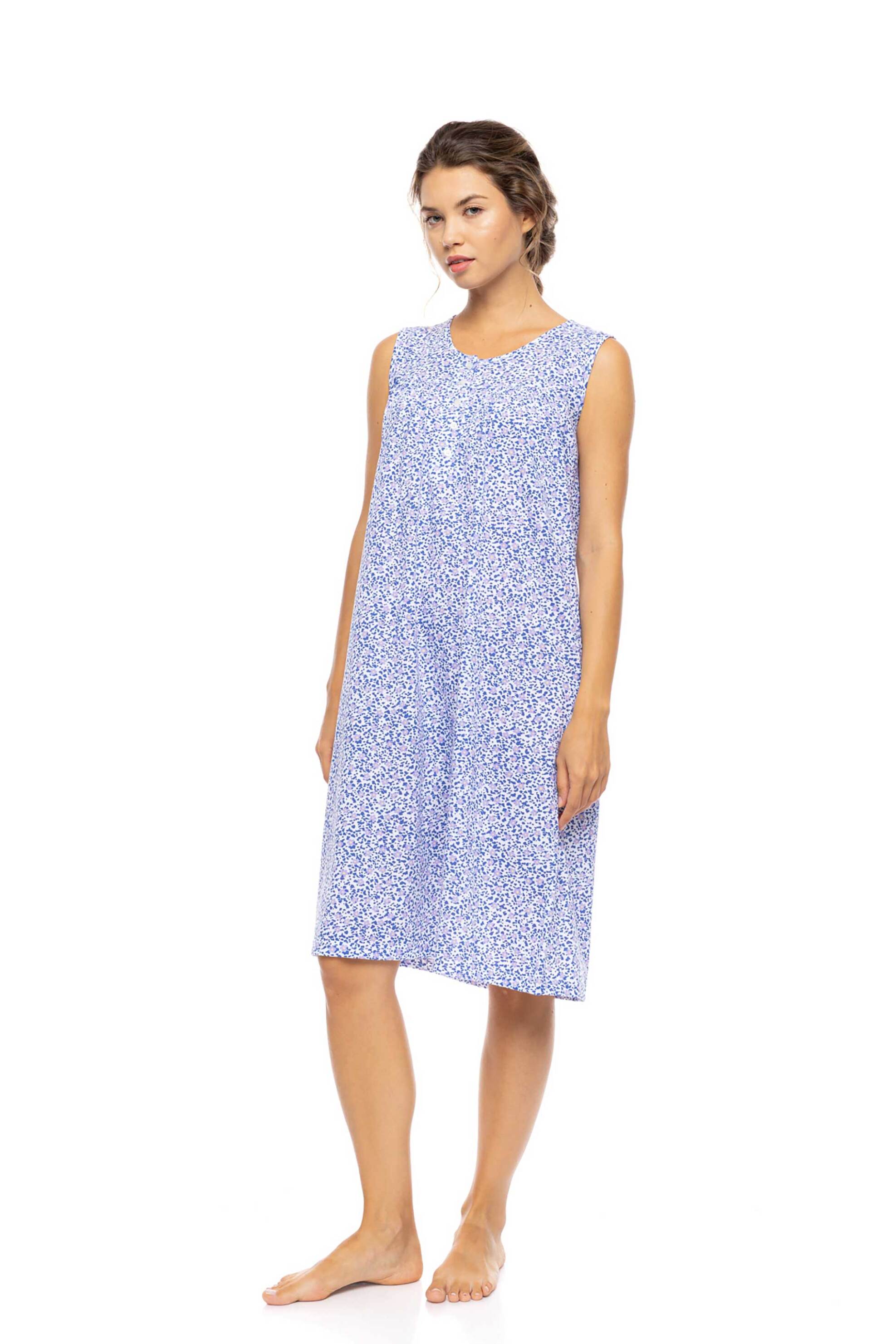 Pink Label γυναικείο νυχτικό "Summer Daisy" - S1623 Μπλε φωτογραφία