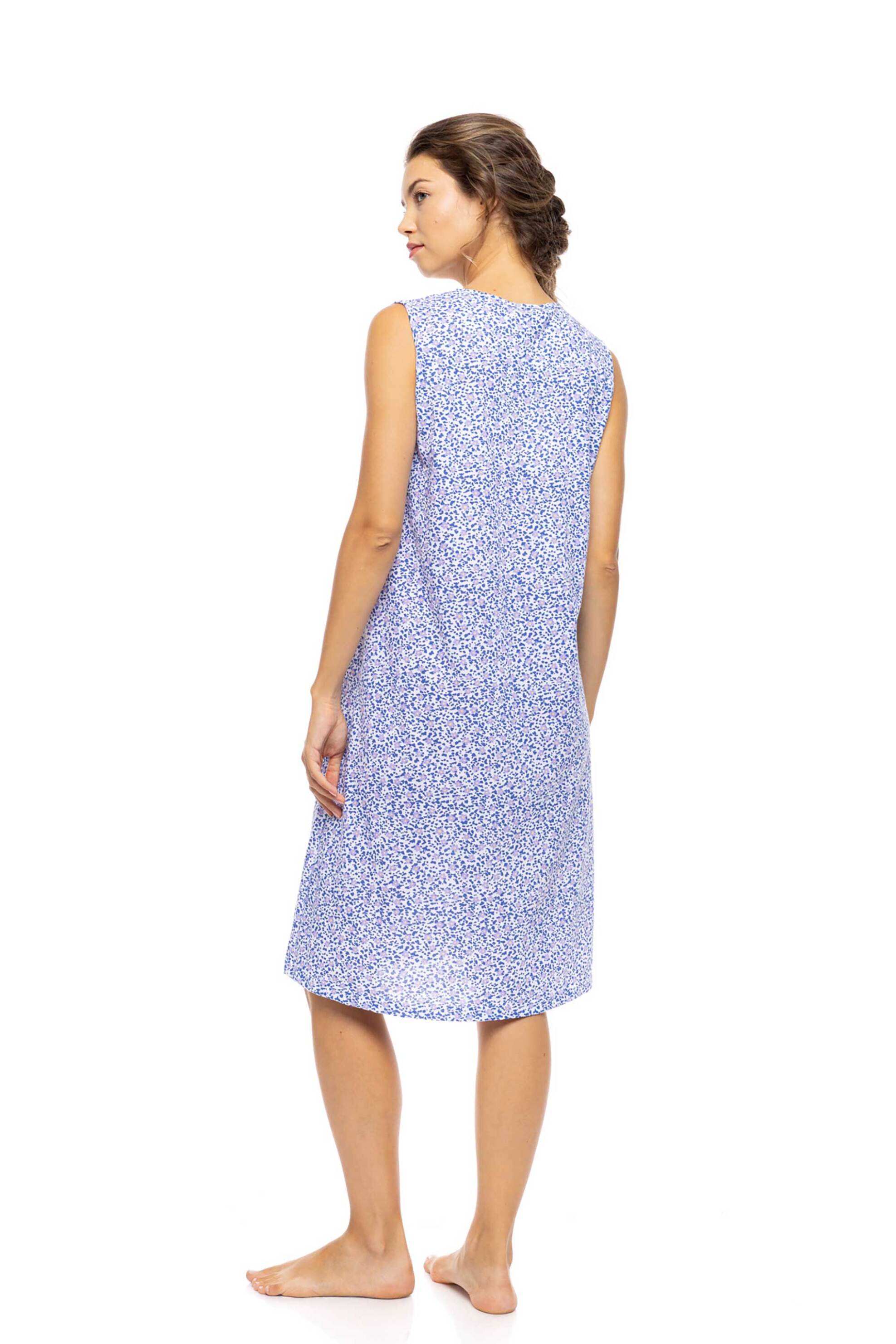 Pink Label γυναικείο νυχτικό "Summer Daisy" - S1623 Μπλε φωτογραφία
