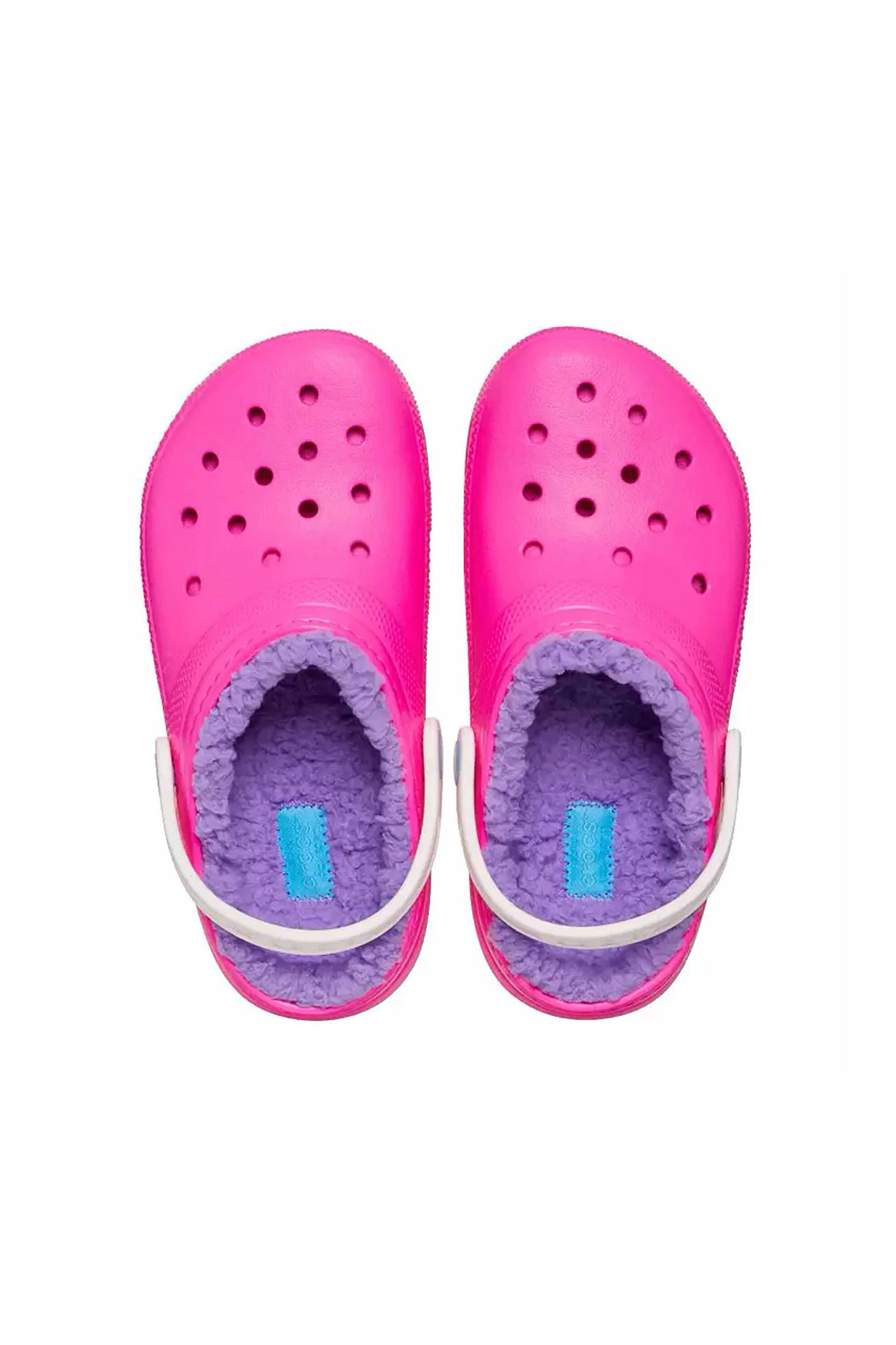 CROCS Crocs παιδικά clogs με επένδυση από faux γούνα "Classic Lined" - E66028 Φούξια