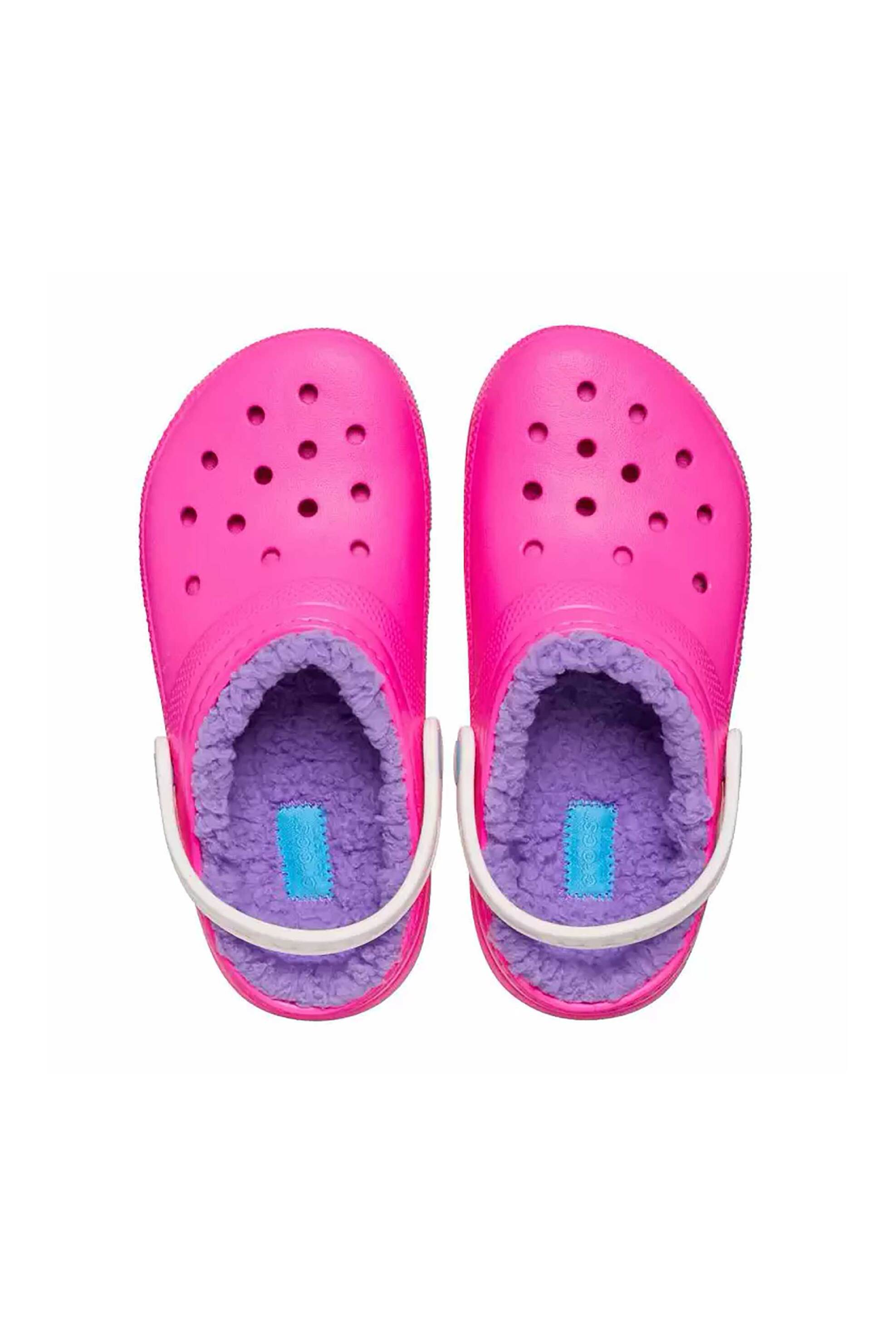 CROCS Crocs παιδικά clogs με επένδυση από faux γούνα "Classic Lined" - E66029 Φούξια