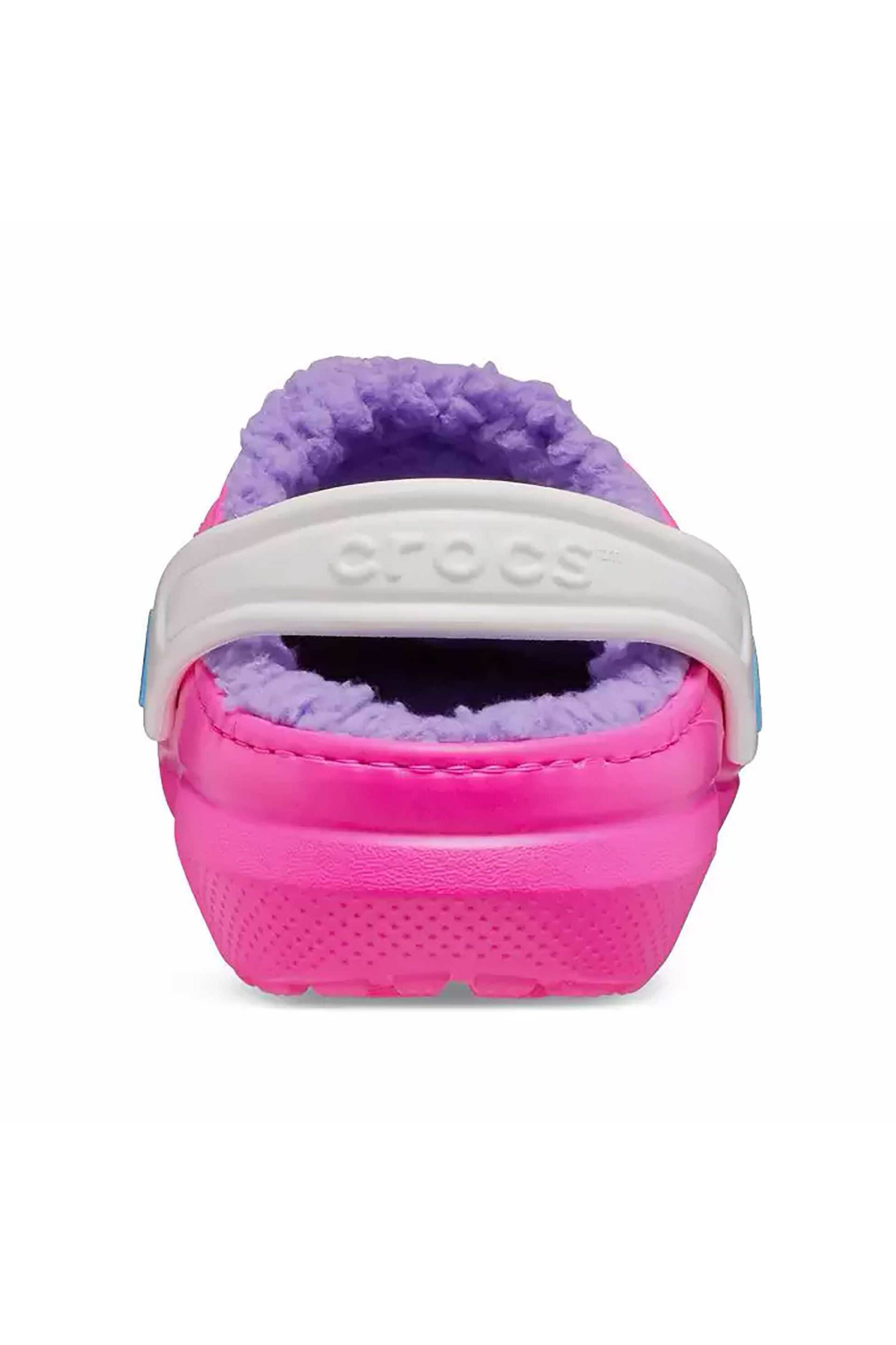 Crocs παιδικά clogs με επένδυση από faux γούνα "Classic Lined" - E66029 Φούξια φωτογραφία