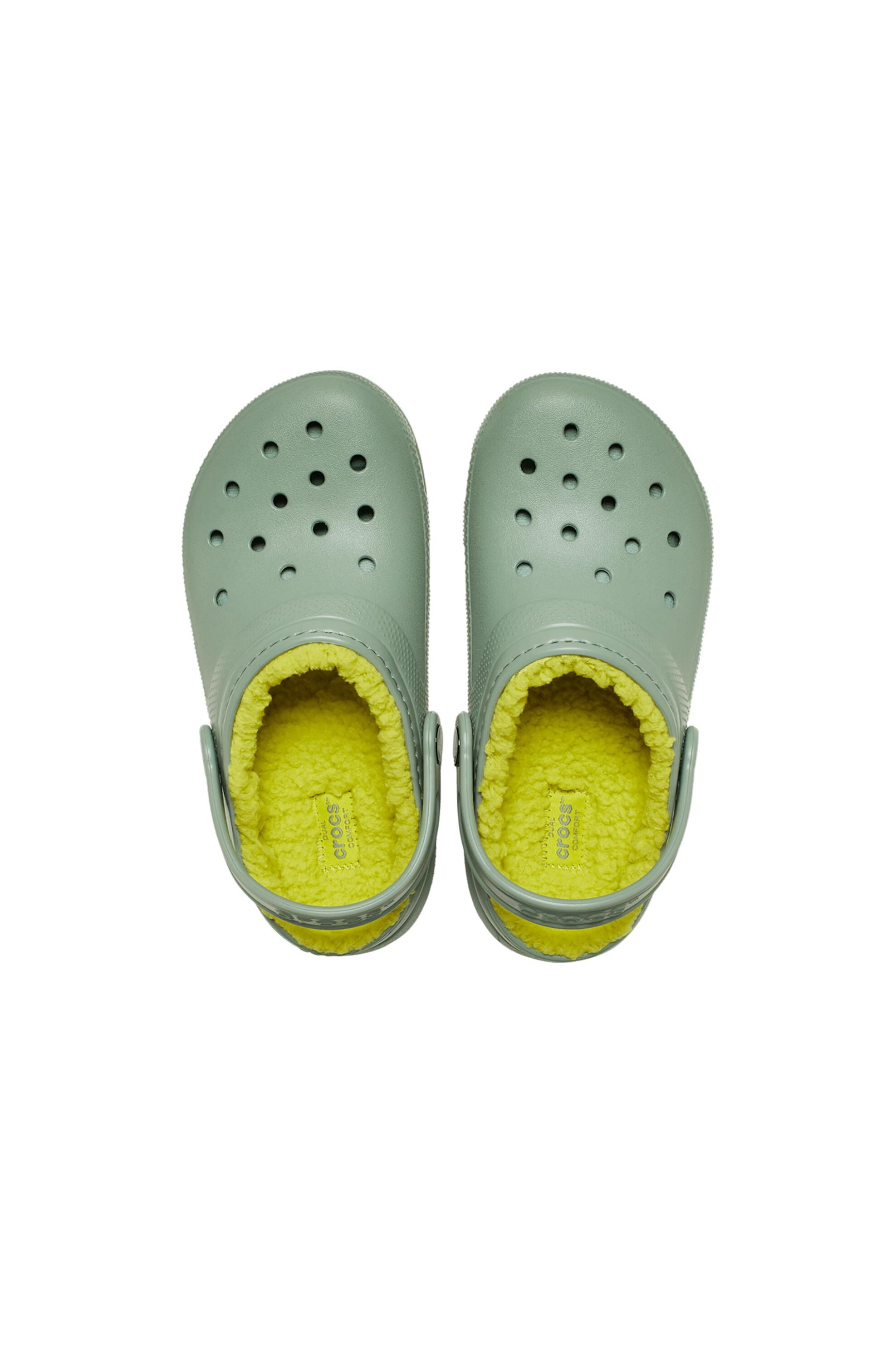 Crocs βρεφικά clogs "Classic Lined" - E74024 Λαδί
