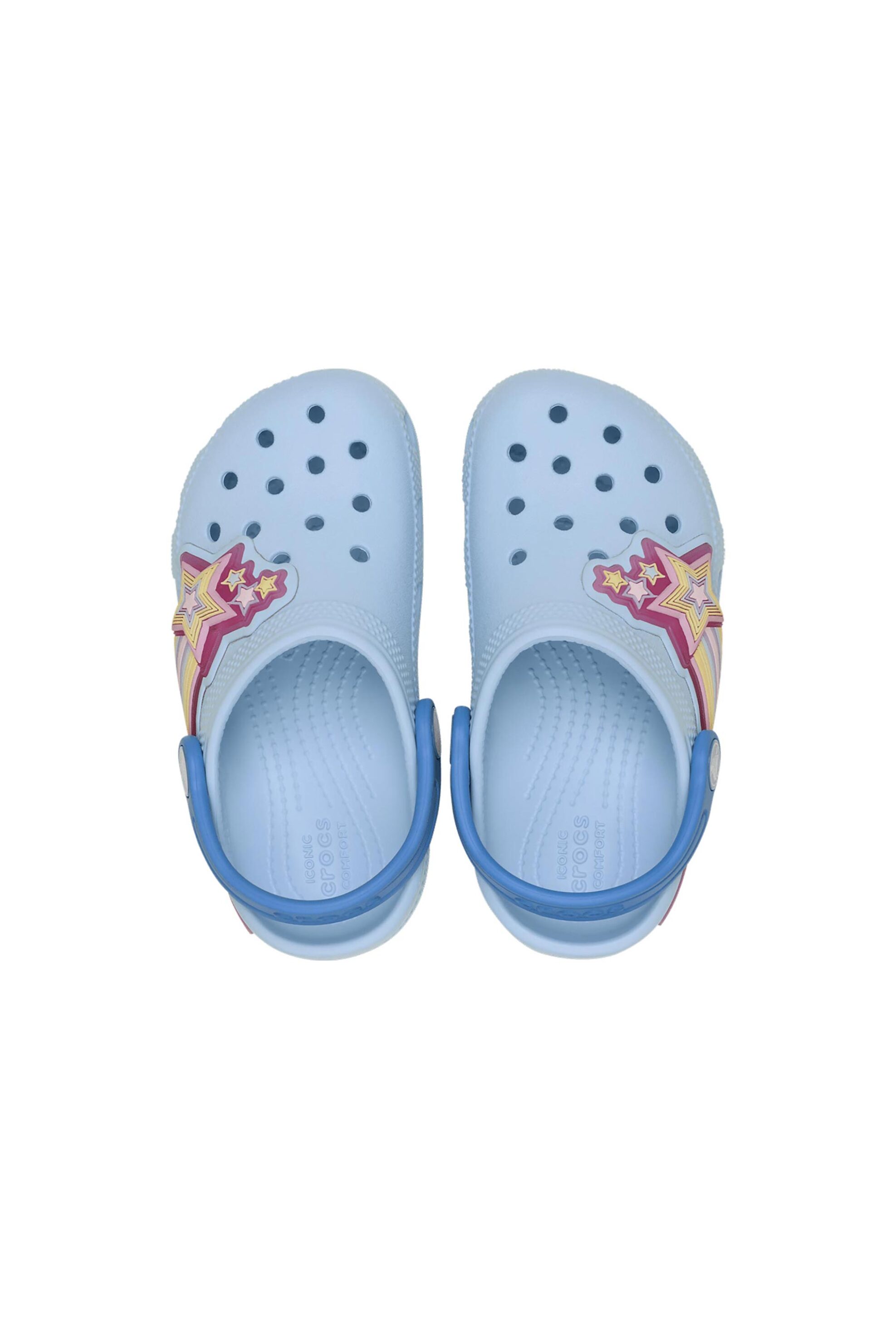 Crocs βρεφικά clogs "Classic Star Lights" - E74121 Μπλε Ανοιχτό