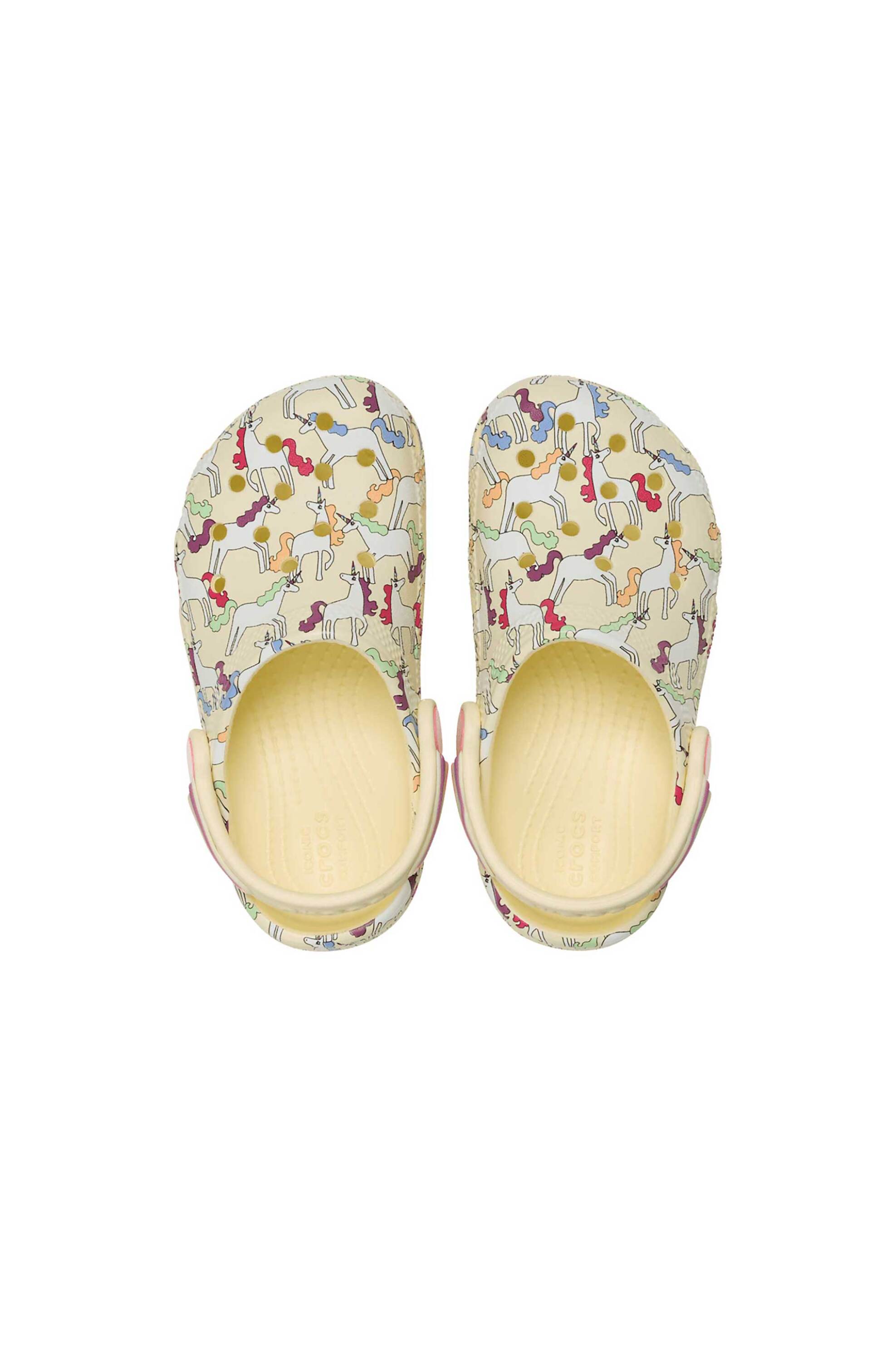Crocs βρεφικά clogs “Toddler Classic Unicorn Graphic Clog” – E79900 Κίτρινο