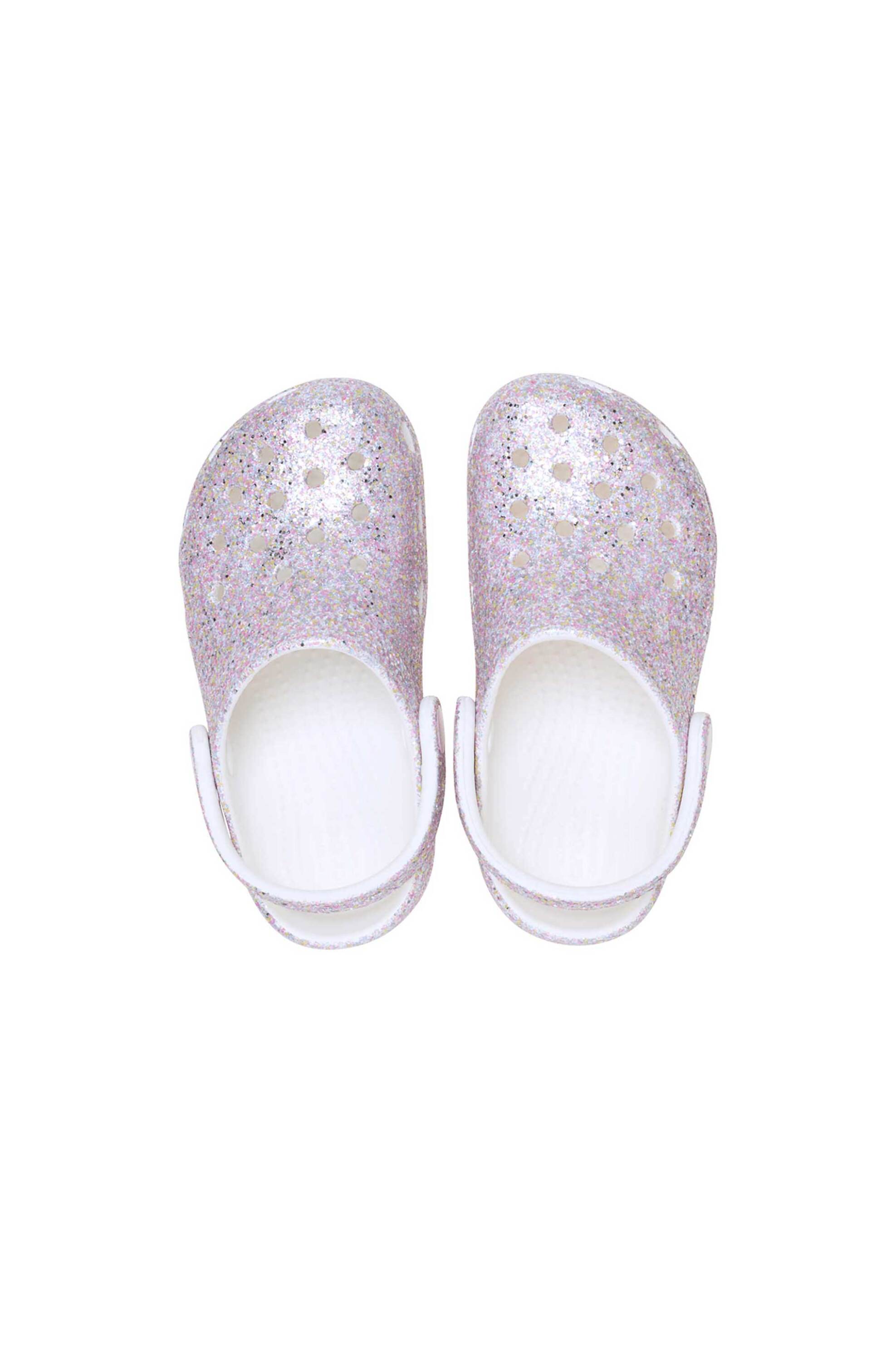 Crocs βρεφικά clogs “Toddler Classic Fantasy Glitter Clog” – E79912 Λευκό