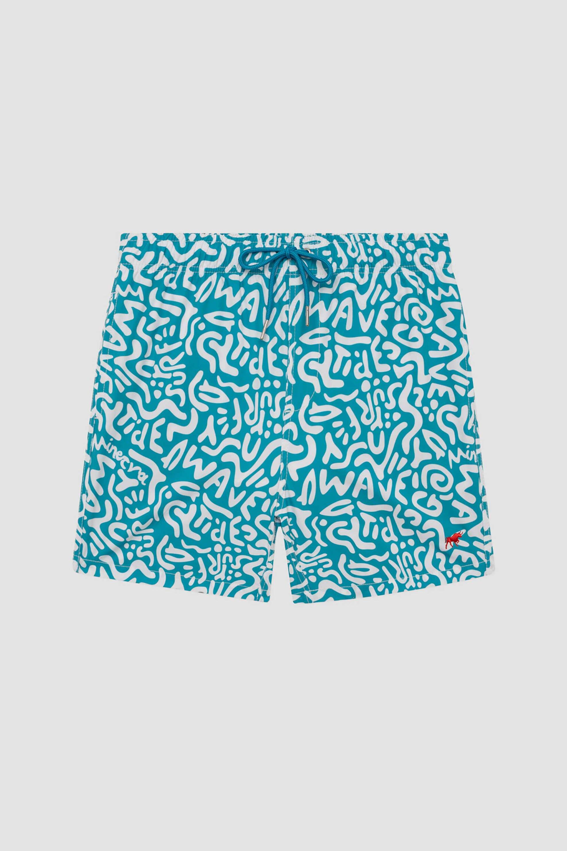 Minerva Ανδρικό Μαγιό Βερμούδα με All-Over Print Soft - 96-37603-002-070 Πετρόλ