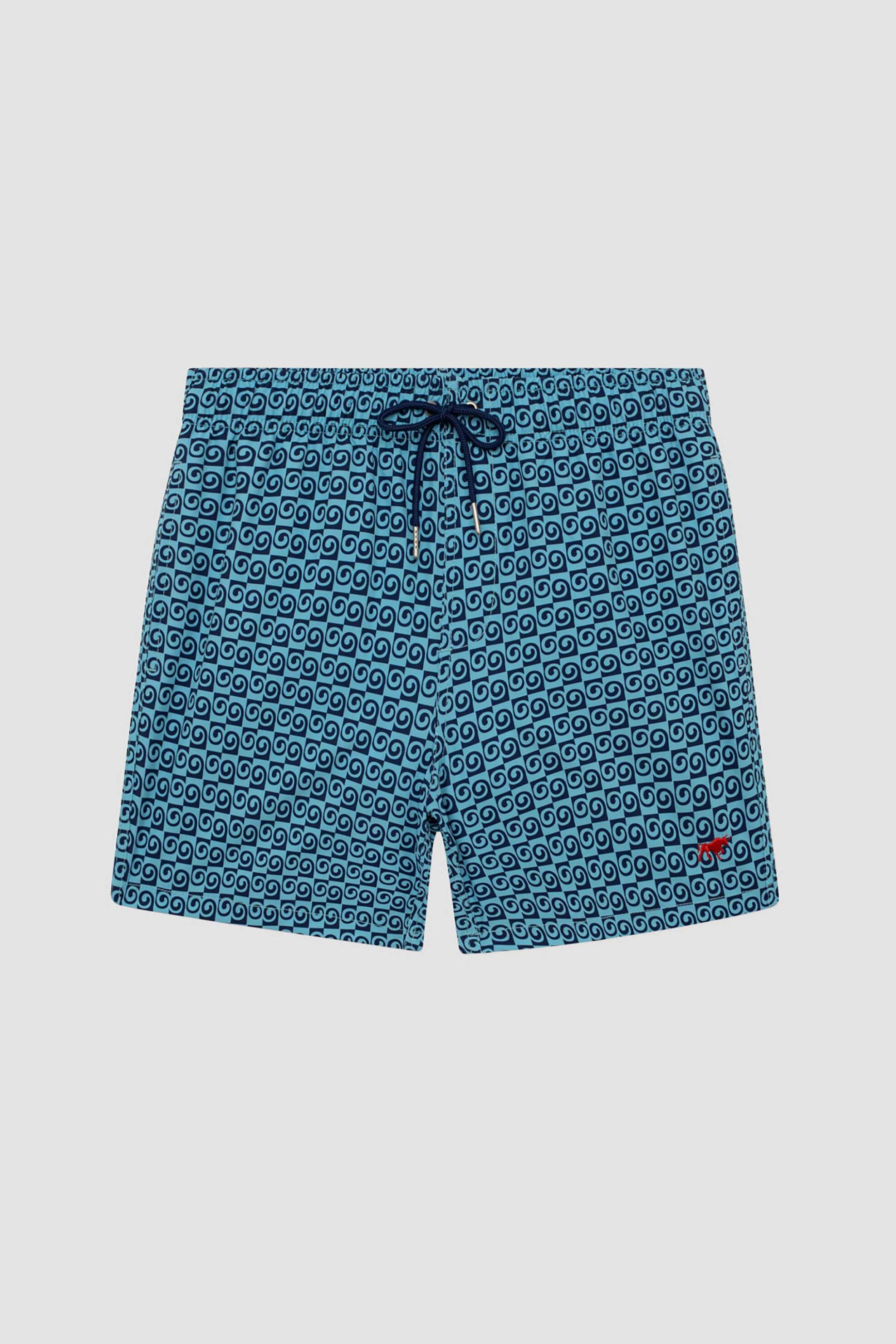 Minerva Ανδρικό Μαγιό Βερμούδα με All-Over Print Soft - 96-37603-002-070 Μπλε