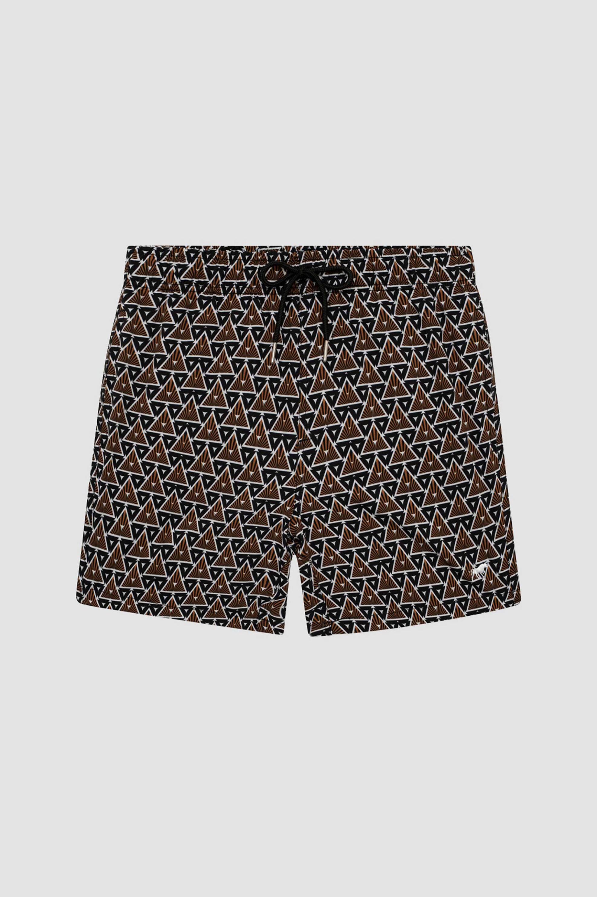 Minerva ανδρικό μαγιό βερμούδα με all-over print "Soft" - 96-37603-002-070 Μαύρο - Χρυσό φωτογραφία