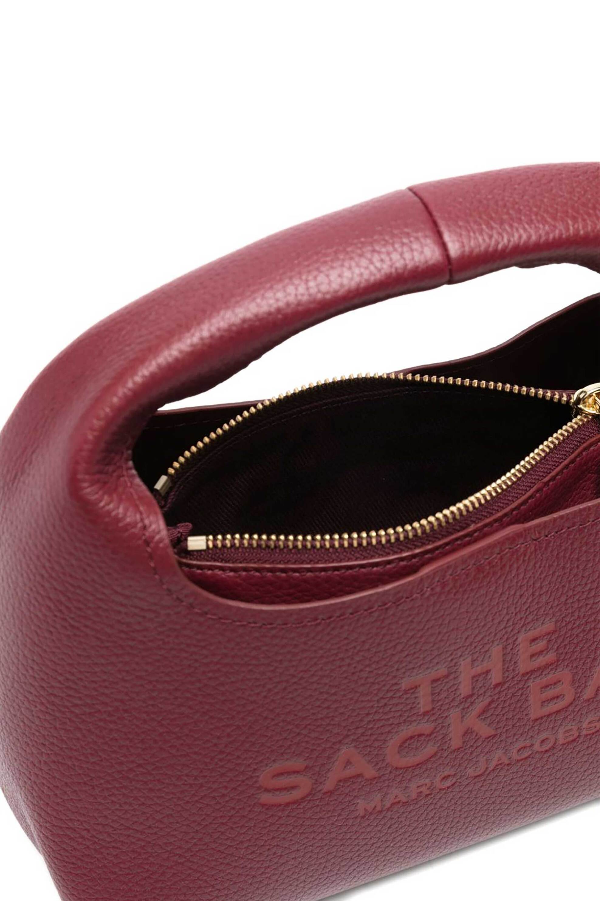 MARC JACOBS Marc Jacobs γυναικείο δερμάτινο mini bag "The Mini Sack" - 2F3HSH020H01 Βυσσινί - 3