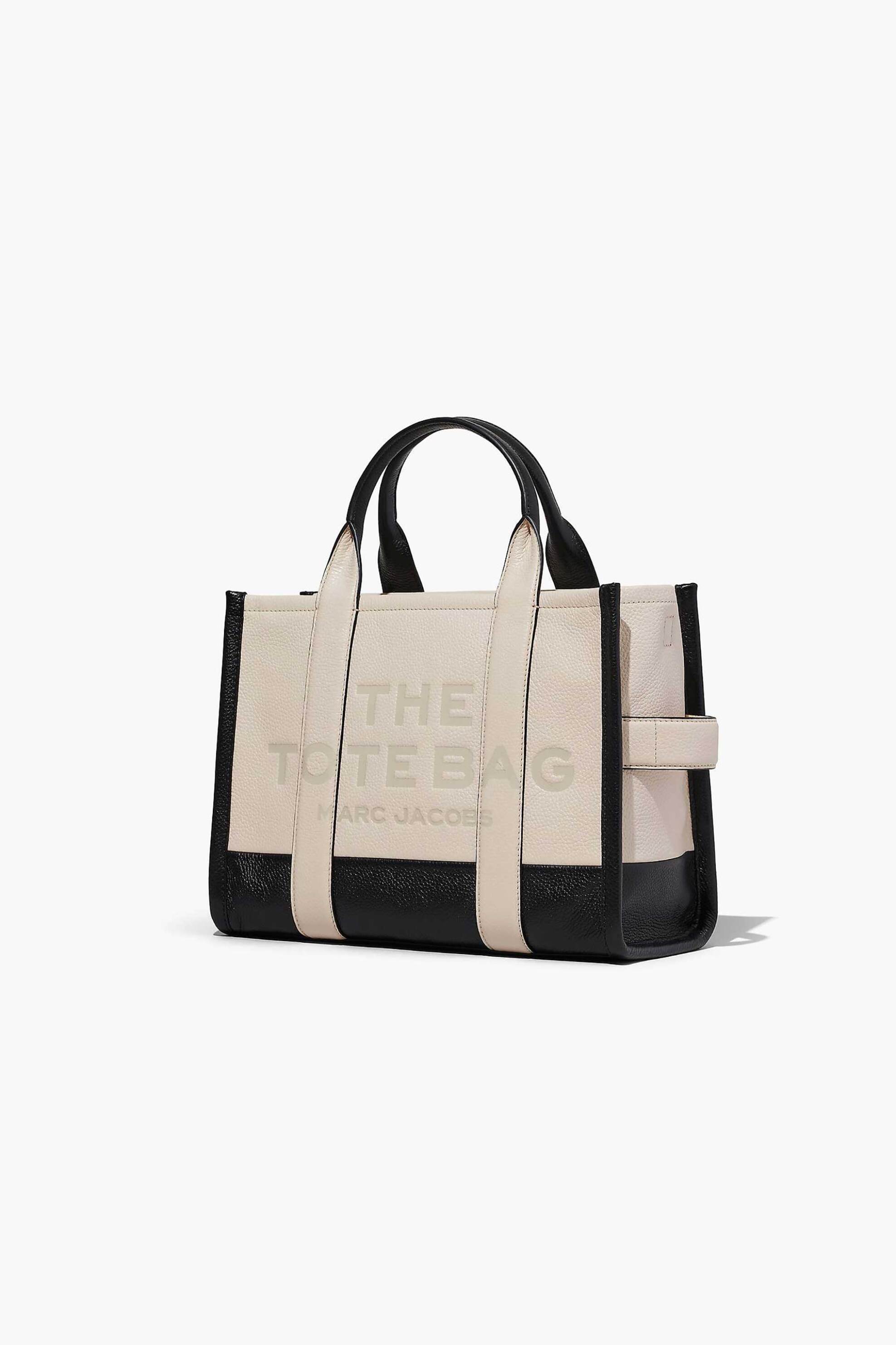 Marc Jacobs γυναικεία τσάντα χειρός με logo print "The Colorblock Medium Tote Bag" - H007L01RE22 Μπεζ φωτογραφία