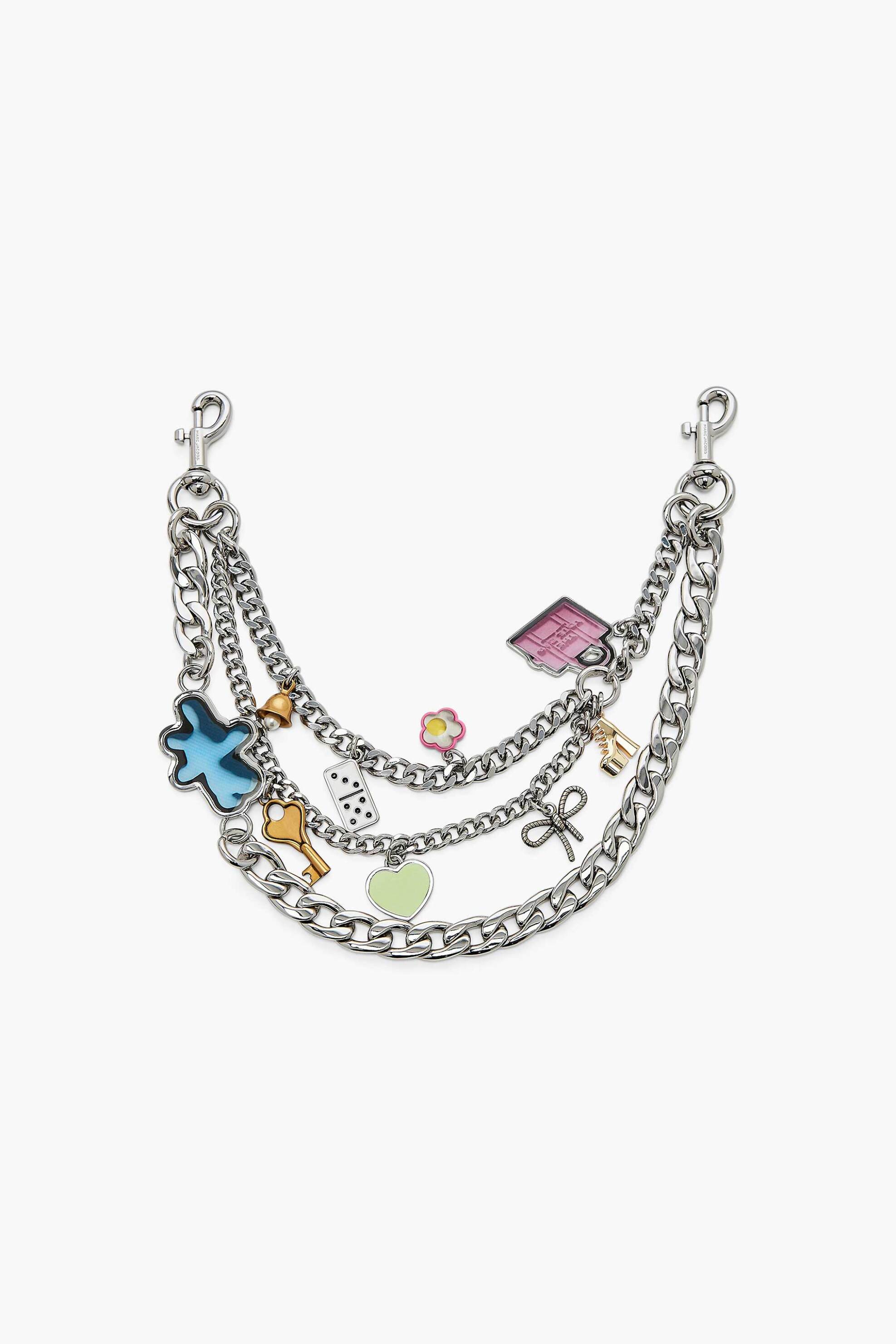 MARC JACOBS Marc Jacobs γυναικεία αλυσίδα τσάντας "The Sticker Chain Shoulder Strap" - 2S5SST002S02 Ασημί