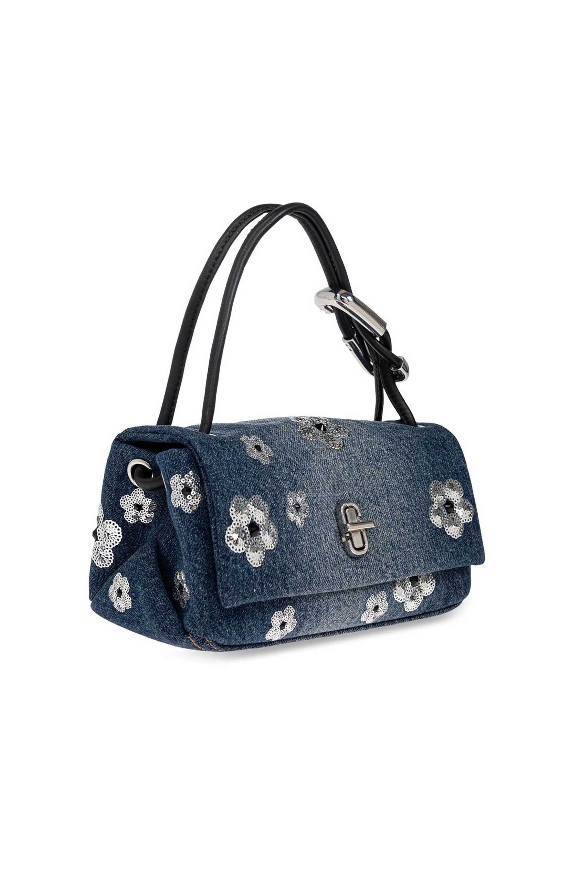 Marc Jacobs γυναικείο mini bag "The Sequin Daisy Denim Mini Dual Bag" - 2S5HSC007H03 Denim Blue φωτογραφία