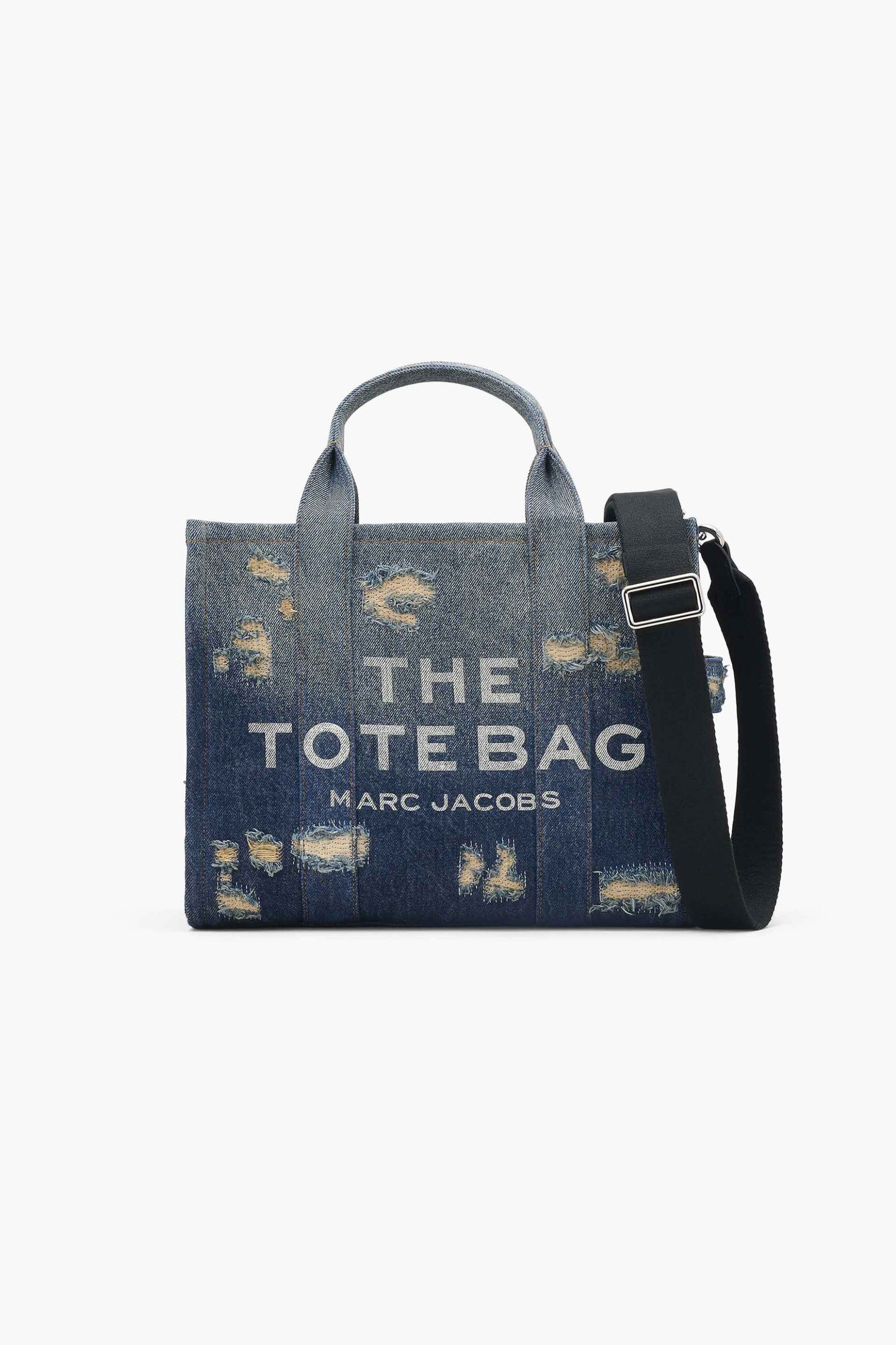 Marc Jacobs γυναικεία τσάντα χειρός denim "The Rip And Repair Denim Medium Tote Bag" - 2F4HTT002H05 Denim Blue