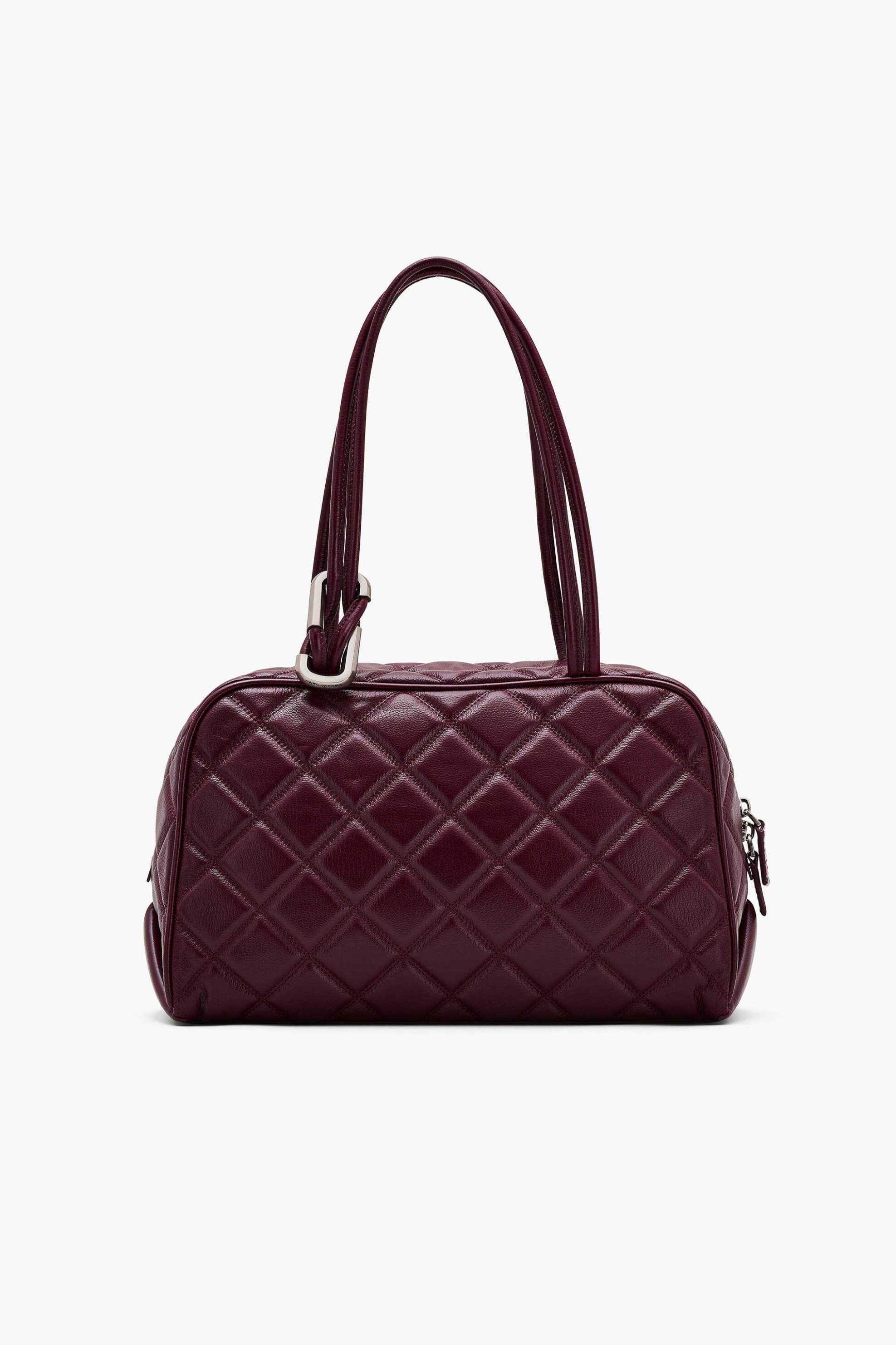 Marc Jacobs γυναικεία τσάντα ώμου καπιτονέ "The Quilted Dual Satchel" - 2F5HSC007H01 Μπορντό