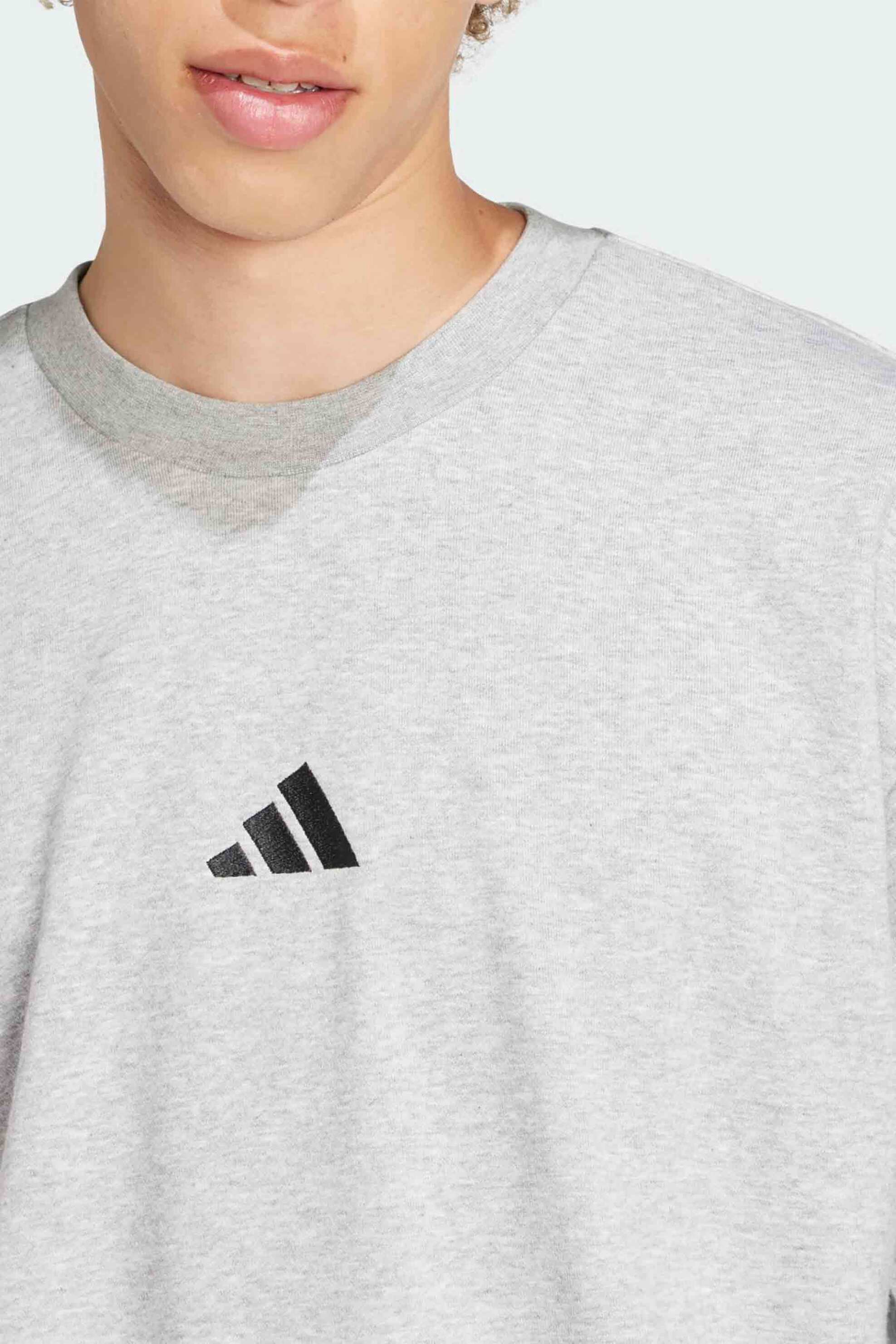 Adidas ανδρική μπλούζα φούτερ Regular Fit "Essentials 3-Stripes French Terry" - JE6374 Γκρι φωτογραφία