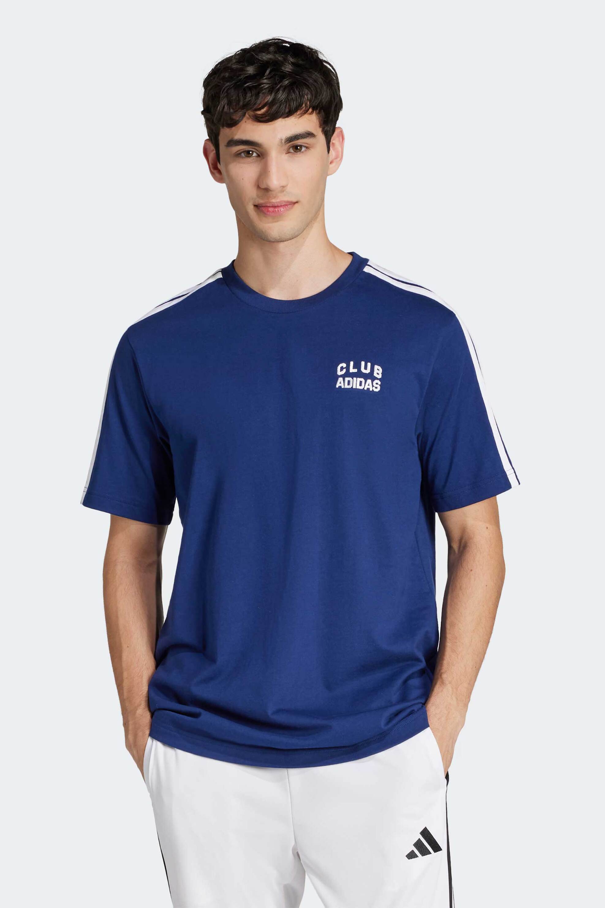ADIDAS Adidas ανδρικό T-shirt Regular Fit "Codes Collegiate Club Graphic" - JJ1608 Μπλε