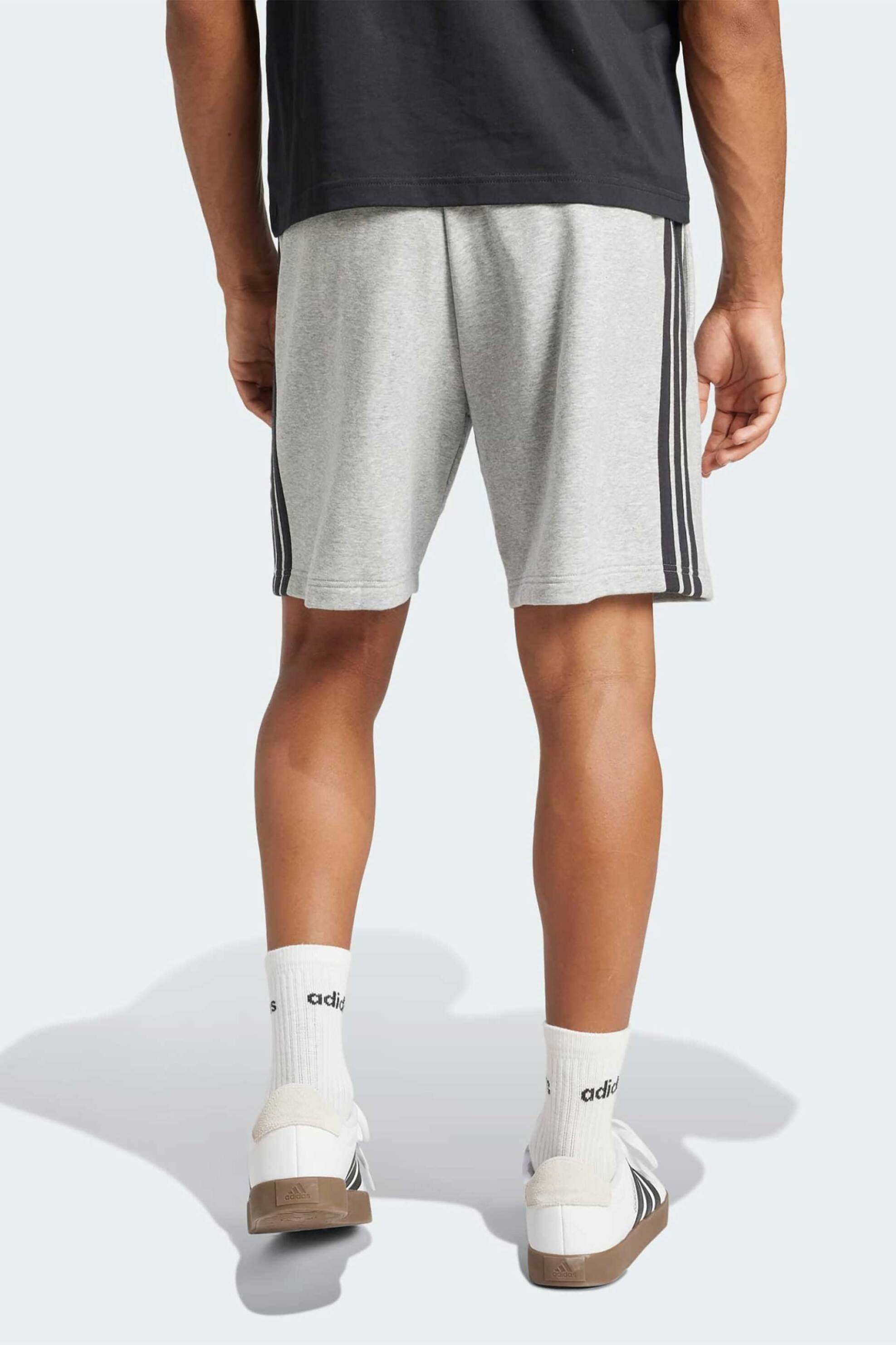 Adidas ανδρικό σορτς Standard Fit "Essentials 3-Stripes" - JE6419 Γκρι φωτογραφία