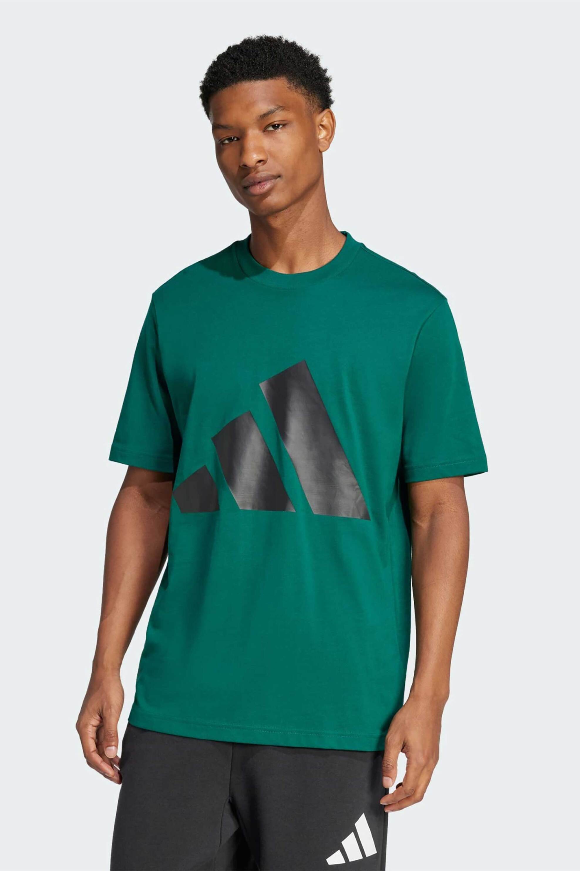 ADIDAS Adidas ανδρικό T-shirt Standard Fit "Essentials Big Logo" - JE8932 Πράσινο