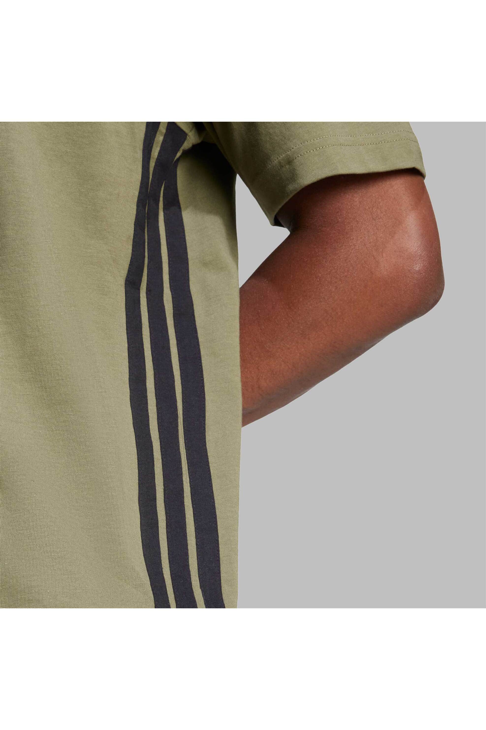 Adidas Ανδρικό T-Shirt Regular Fit Essentials 3-Stripes - Je6391 Λαδί